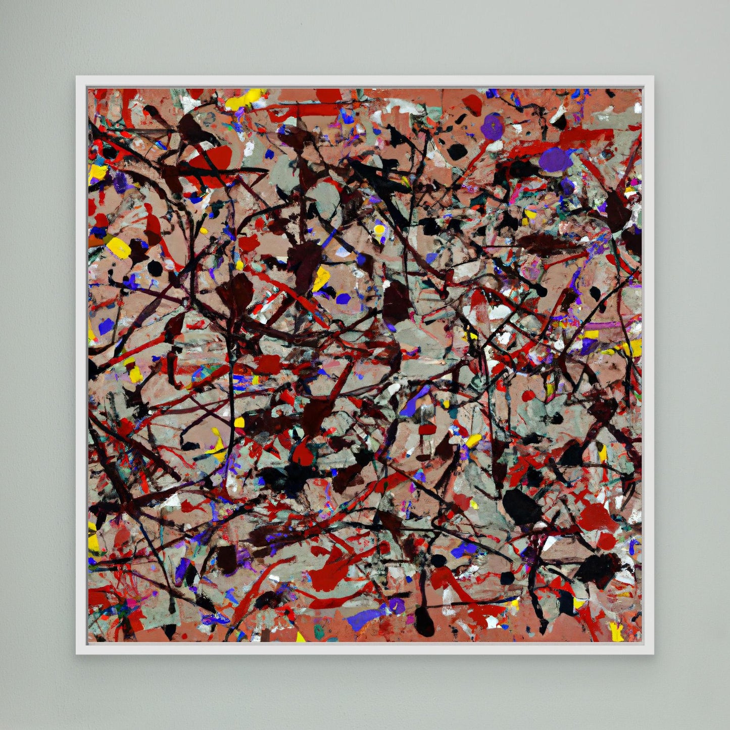 Ethereal Reflections - Action Painting Style Art Print