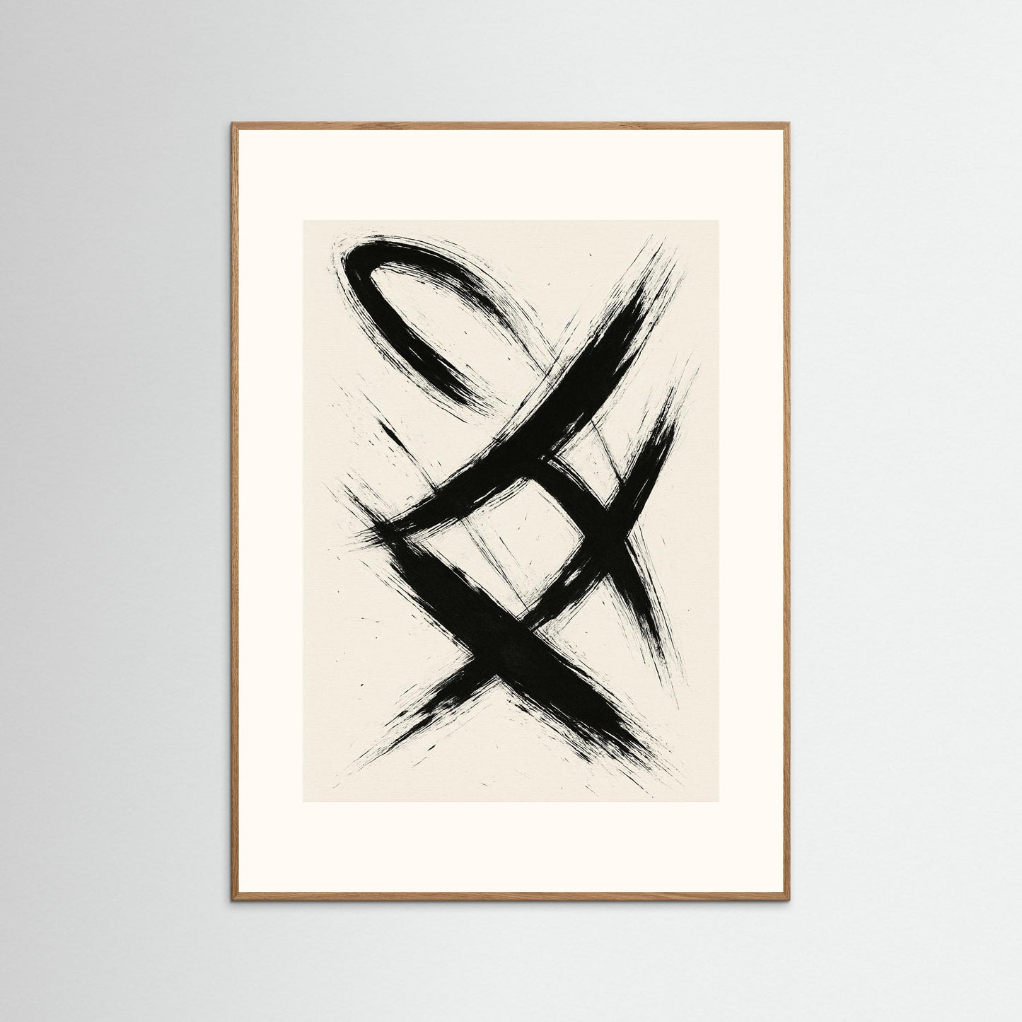 Ink Surge — Gestural Monochrome Art Print
