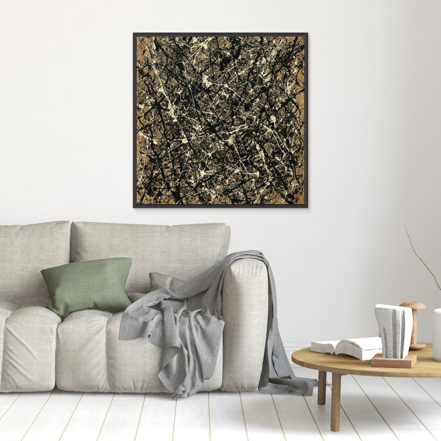 Strata Weave - Earthen Action Painting Style