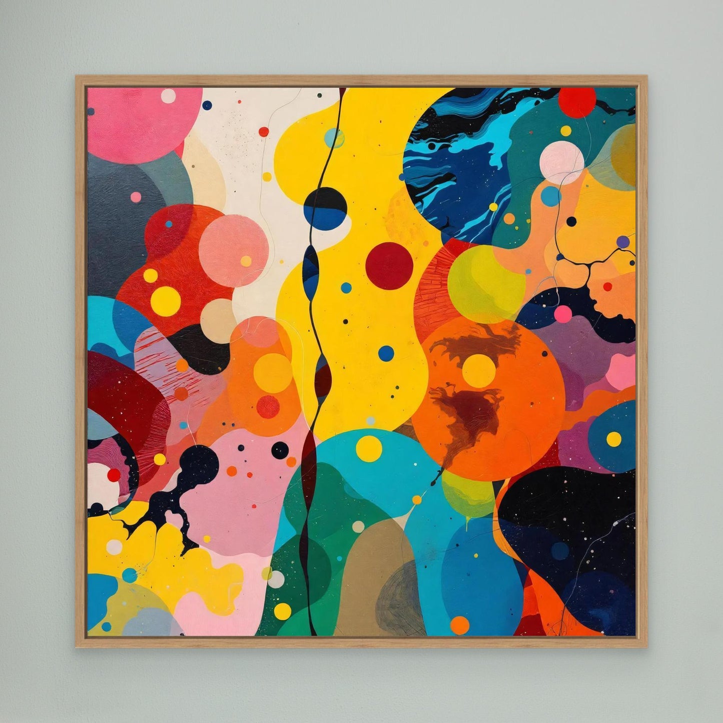 Chromatic Orbits — Biomorphic Cosmic Fine Abstract Print