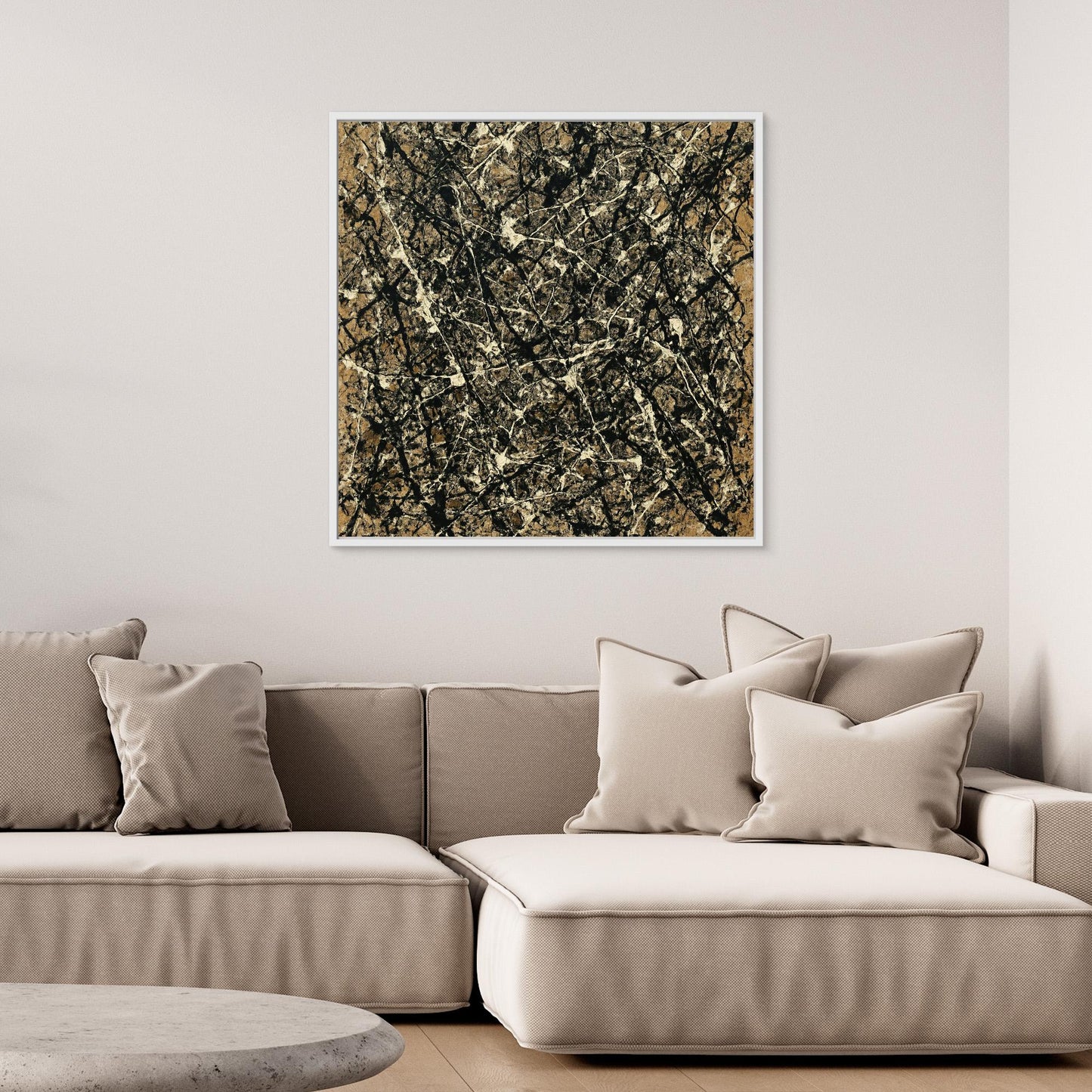 Strata Weave - Earthen Action Painting Style