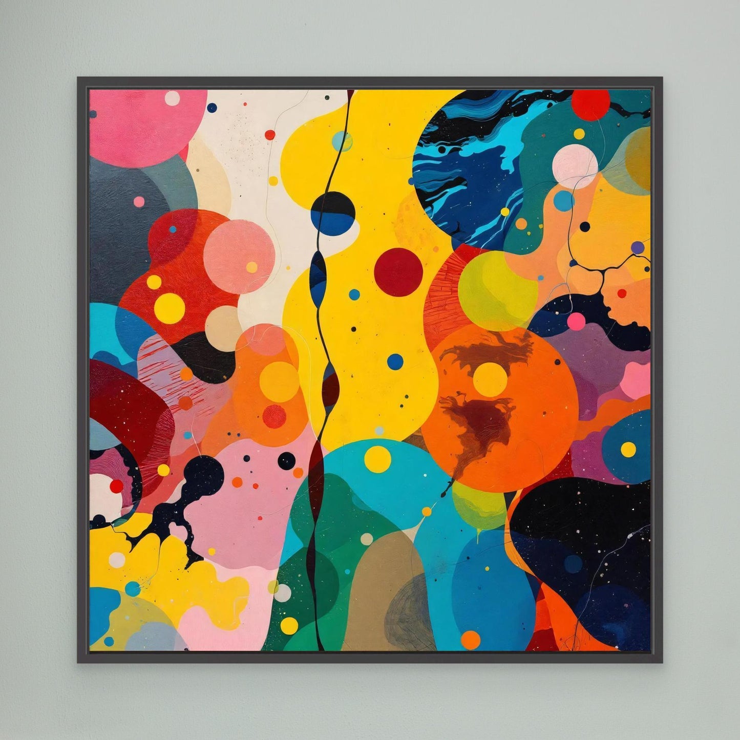 Chromatic Orbits — Biomorphic Cosmic Fine Abstract Print
