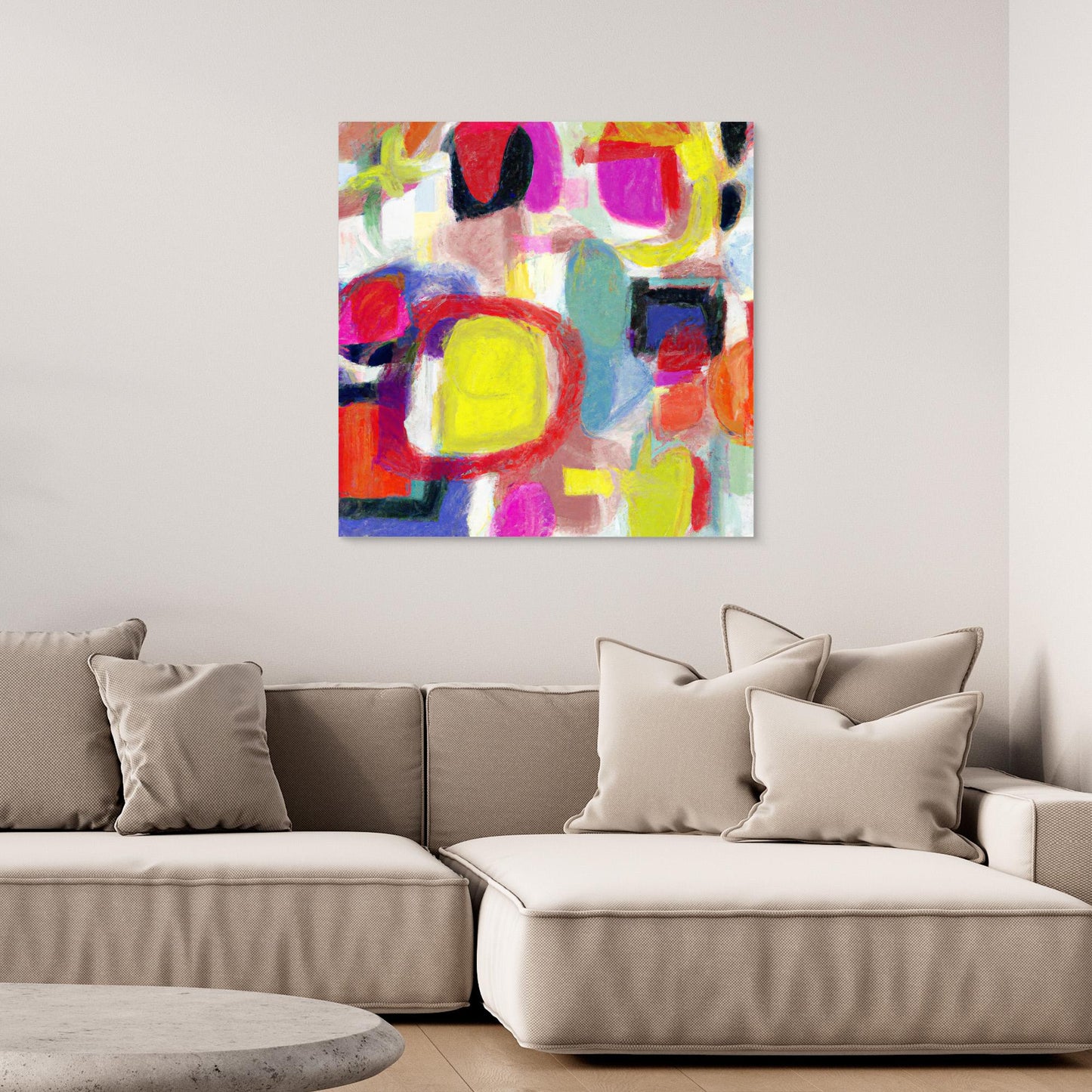 Vivid Chorus - Gestural Color Abstract Art Print