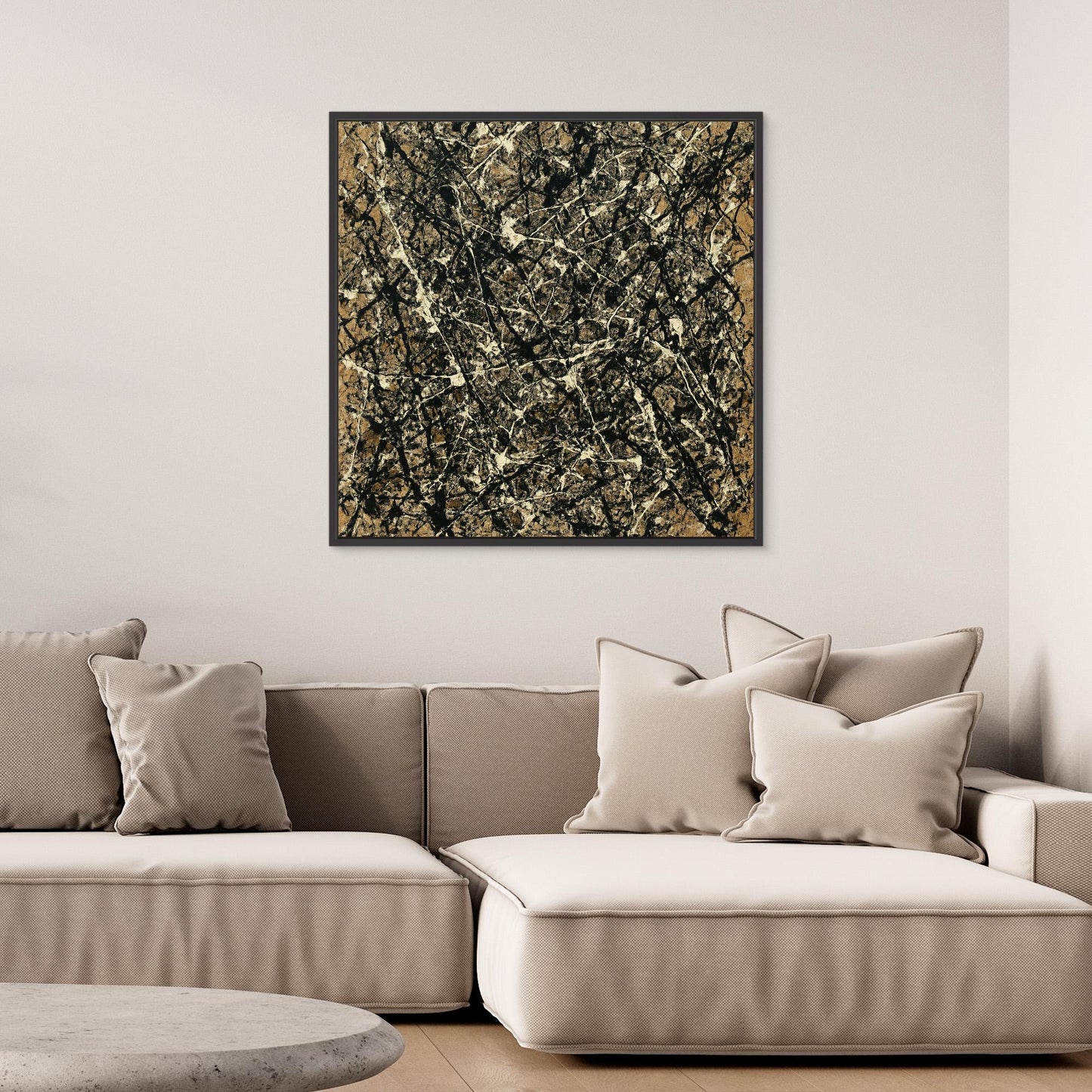 Strata Weave - Earthen Action Painting Style