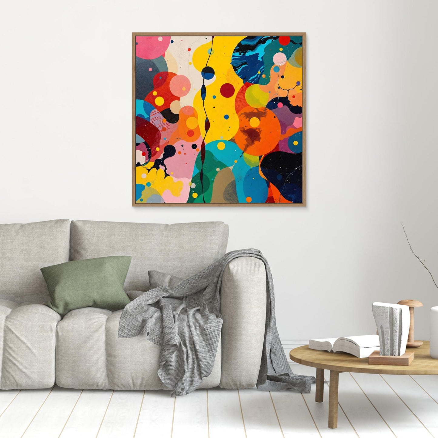 Chromatic Orbits — Biomorphic Cosmic Fine Abstract Print