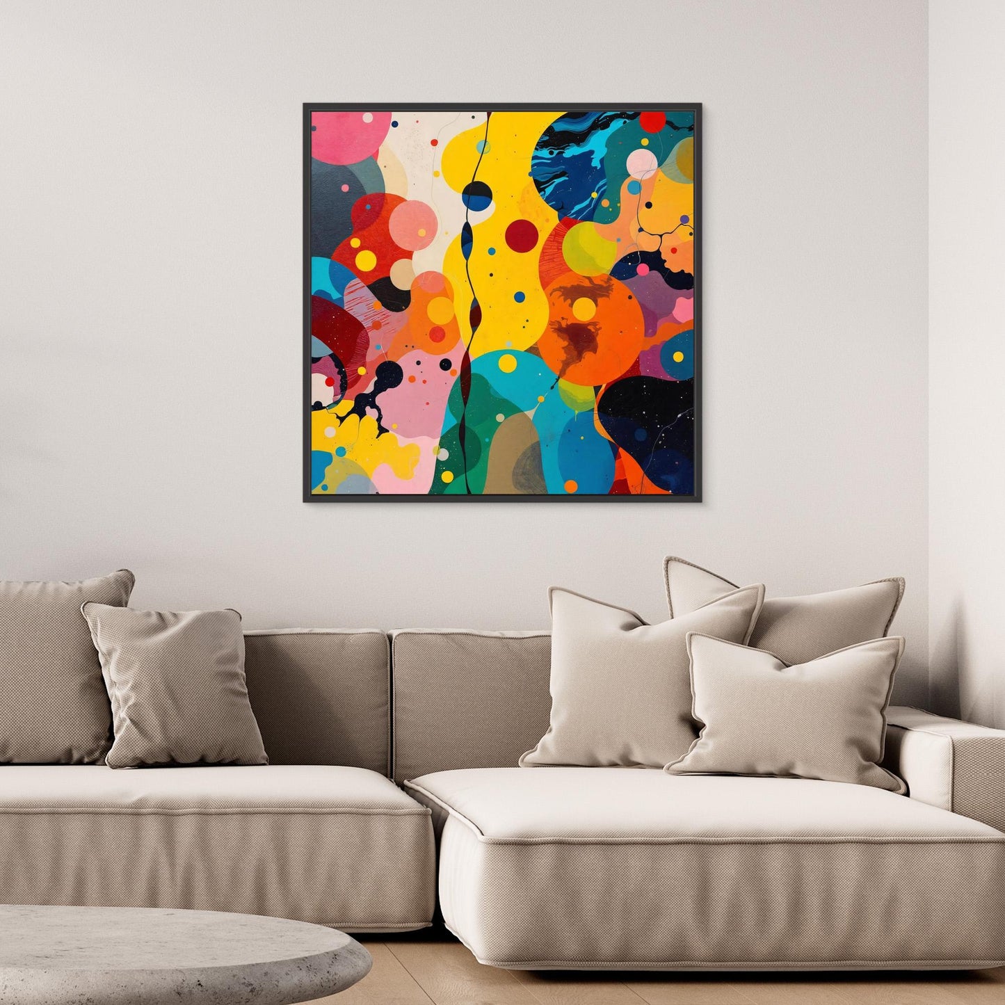 Chromatic Orbits — Biomorphic Cosmic Fine Abstract Print