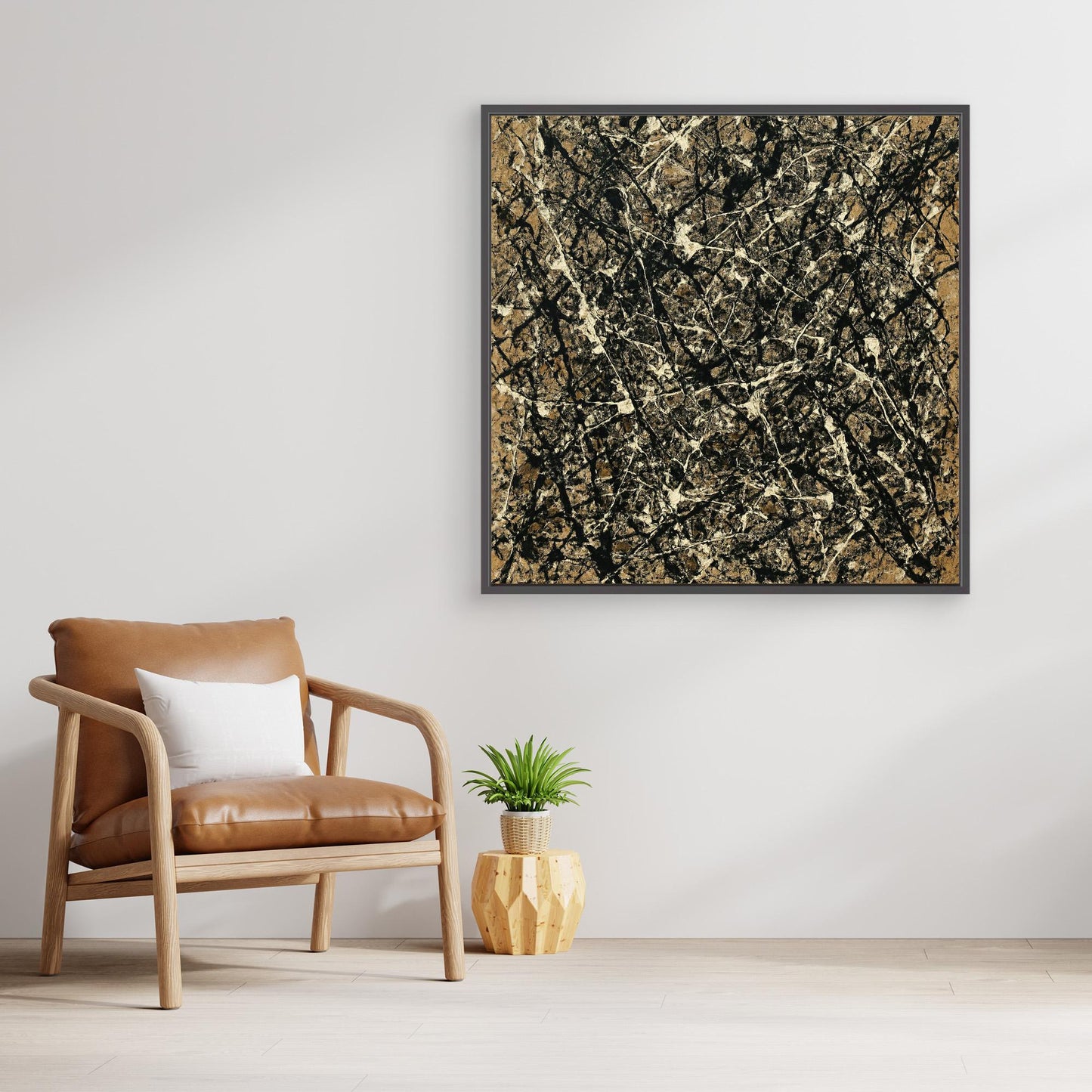 Strata Weave - Earthen Action Painting Style