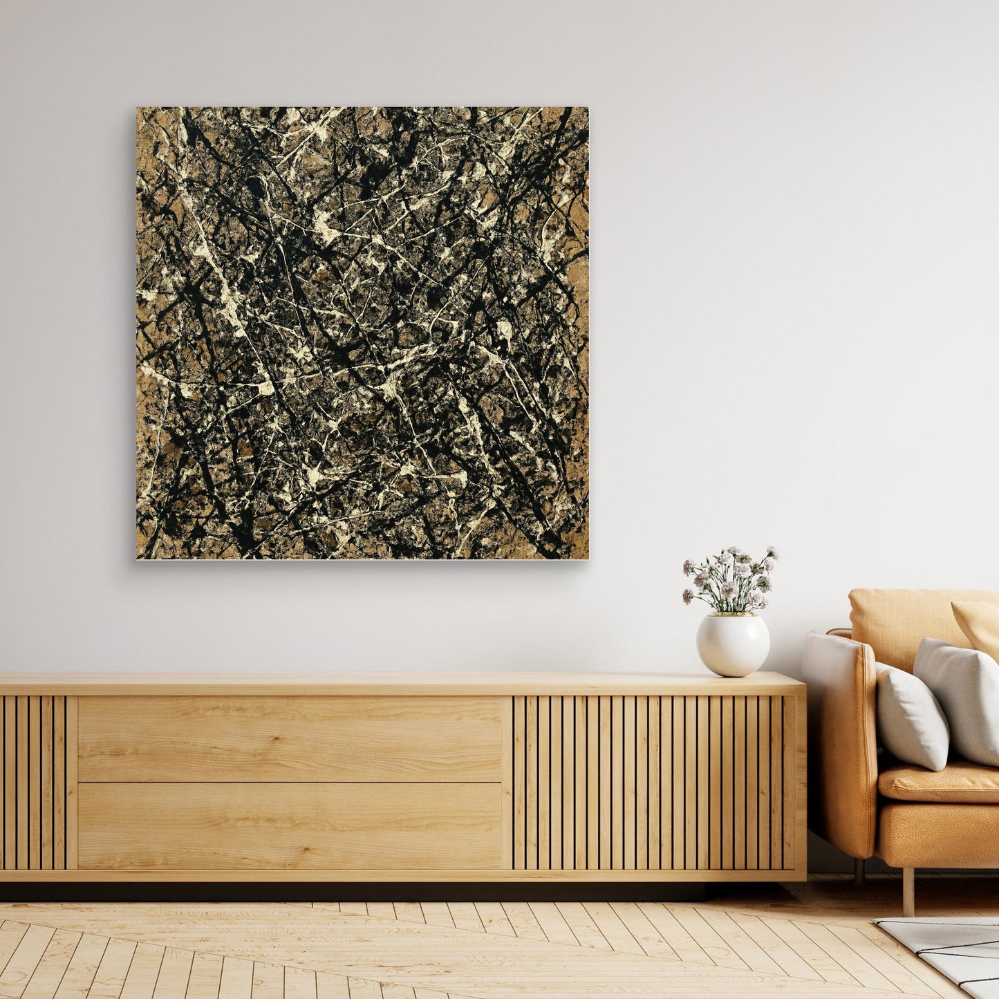 Strata Weave - Earthen Action Painting Style