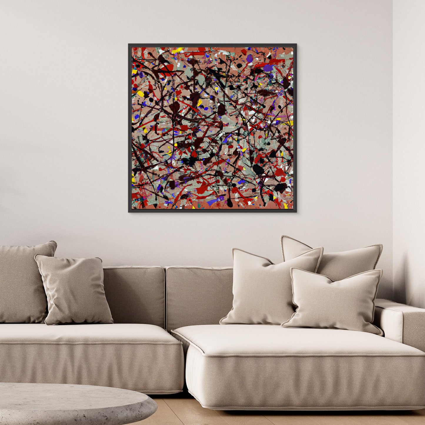 Ethereal Reflections - Action Painting Style Art Print