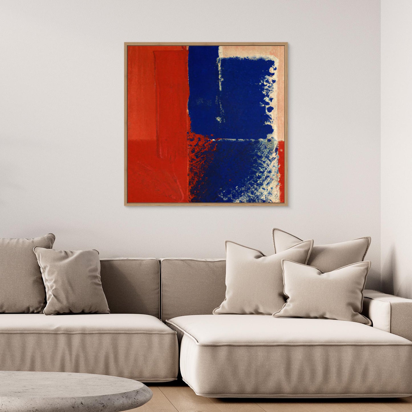 Chromatic Swirl — Expressive, Colorfield Style Fine Art Print on Canvas