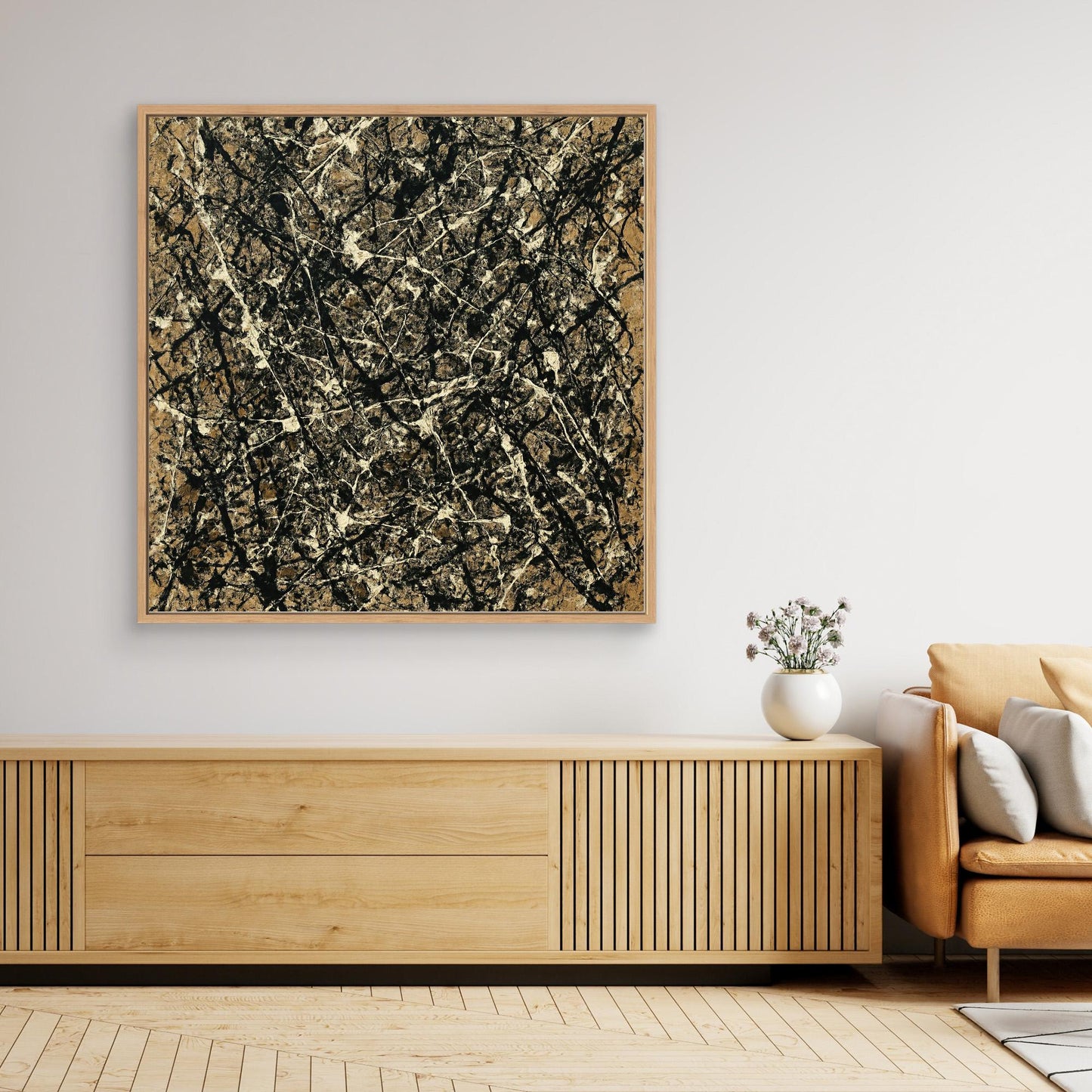Strata Weave - Earthen Action Painting Style