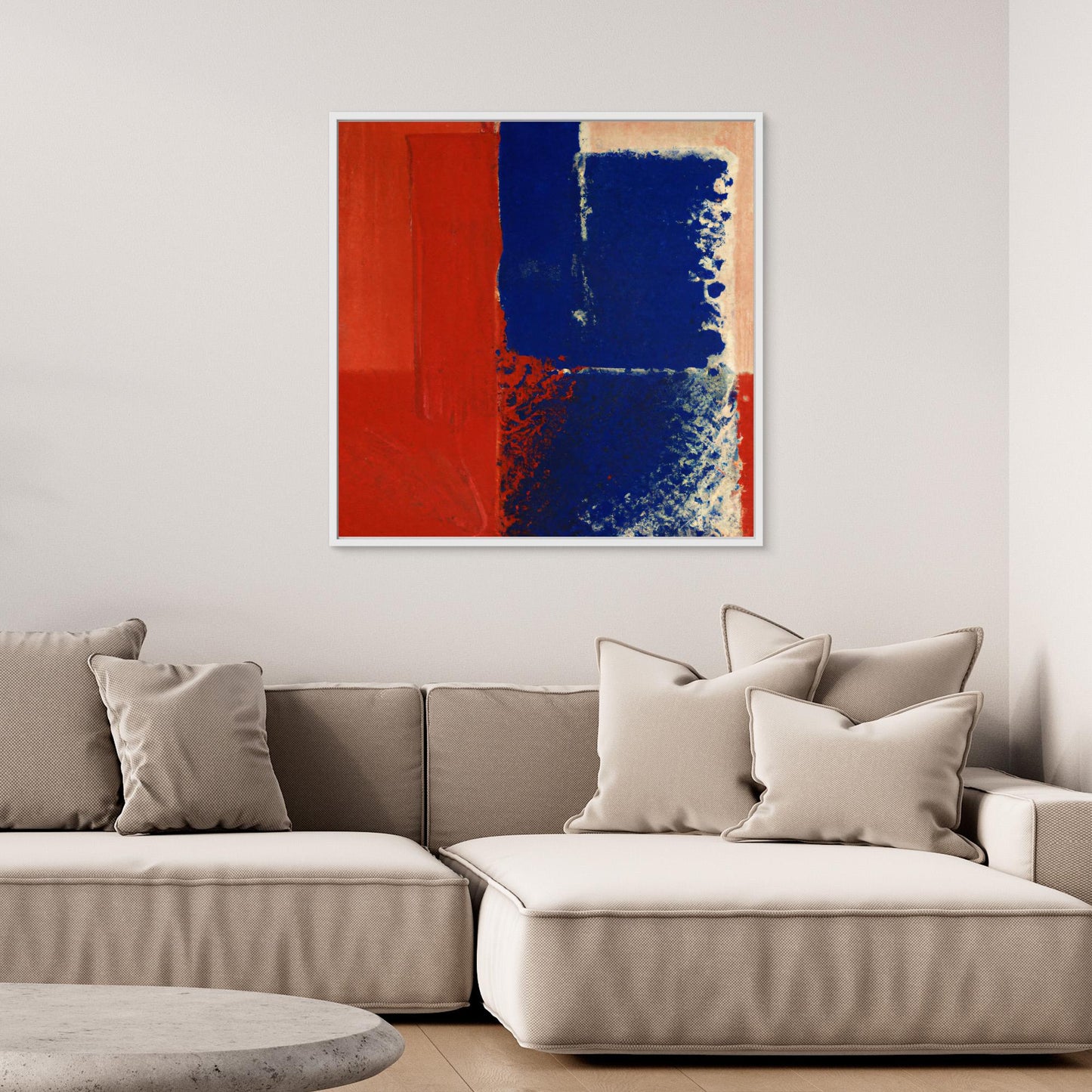 Chromatic Swirl — Expressive, Colorfield Style Fine Art Print on Canvas