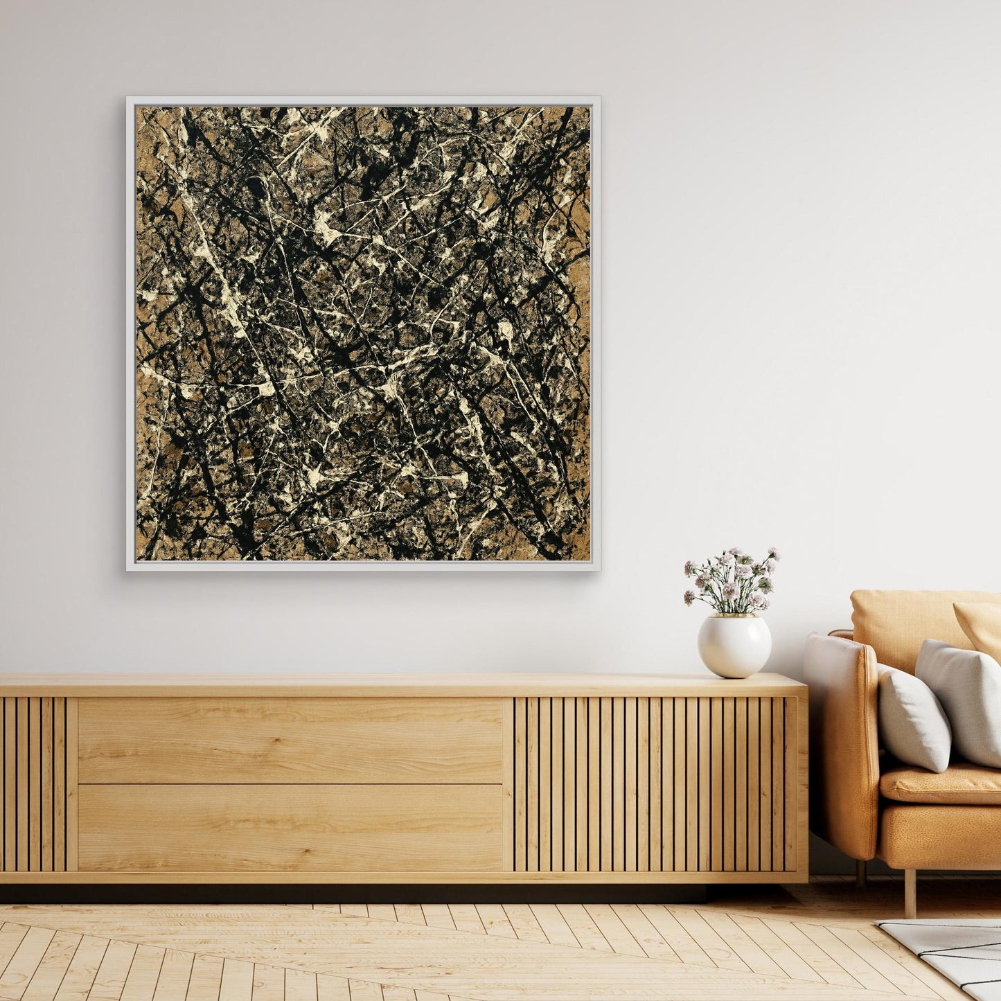 Strata Weave - Earthen Action Painting Style