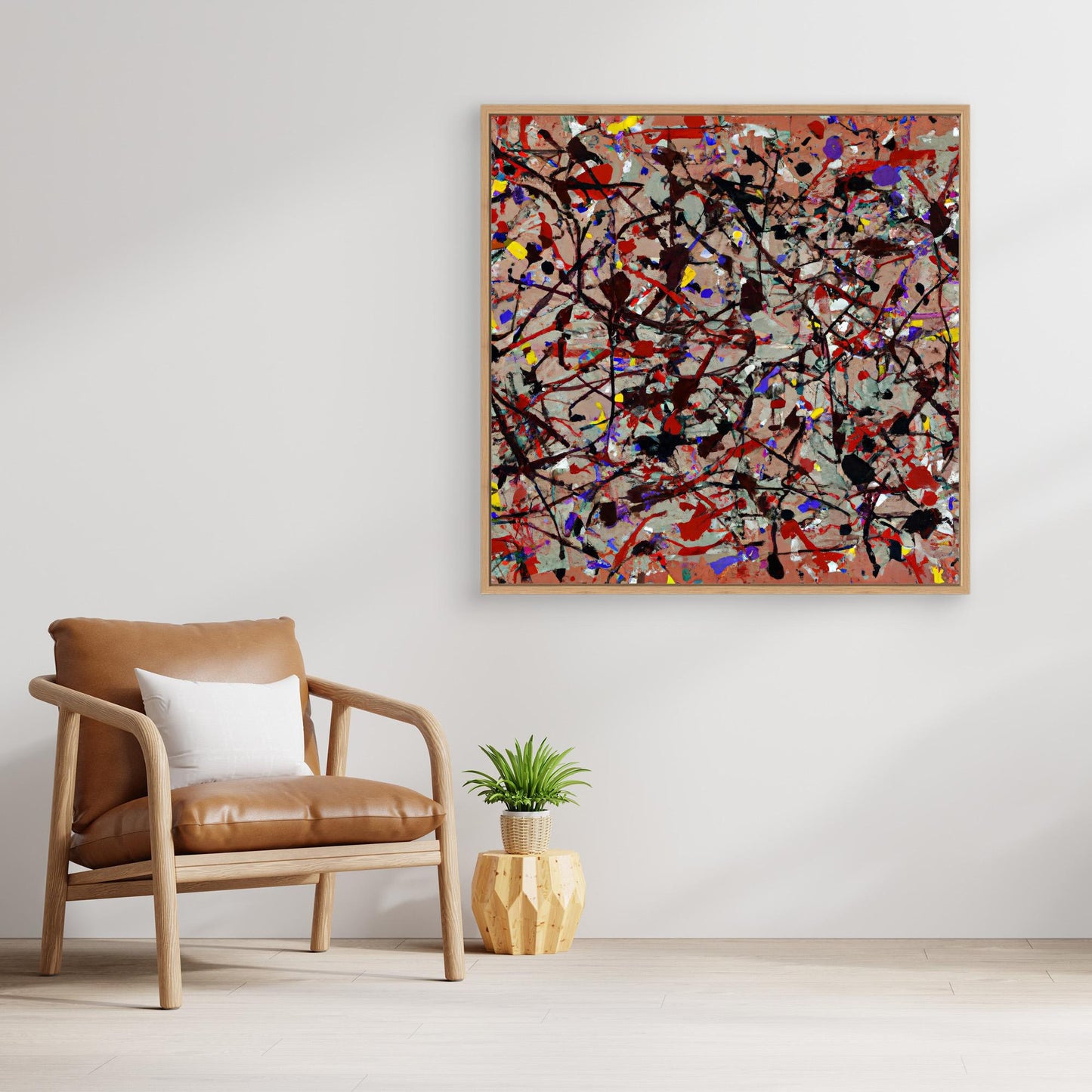 Ethereal Reflections - Action Painting Style Art Print