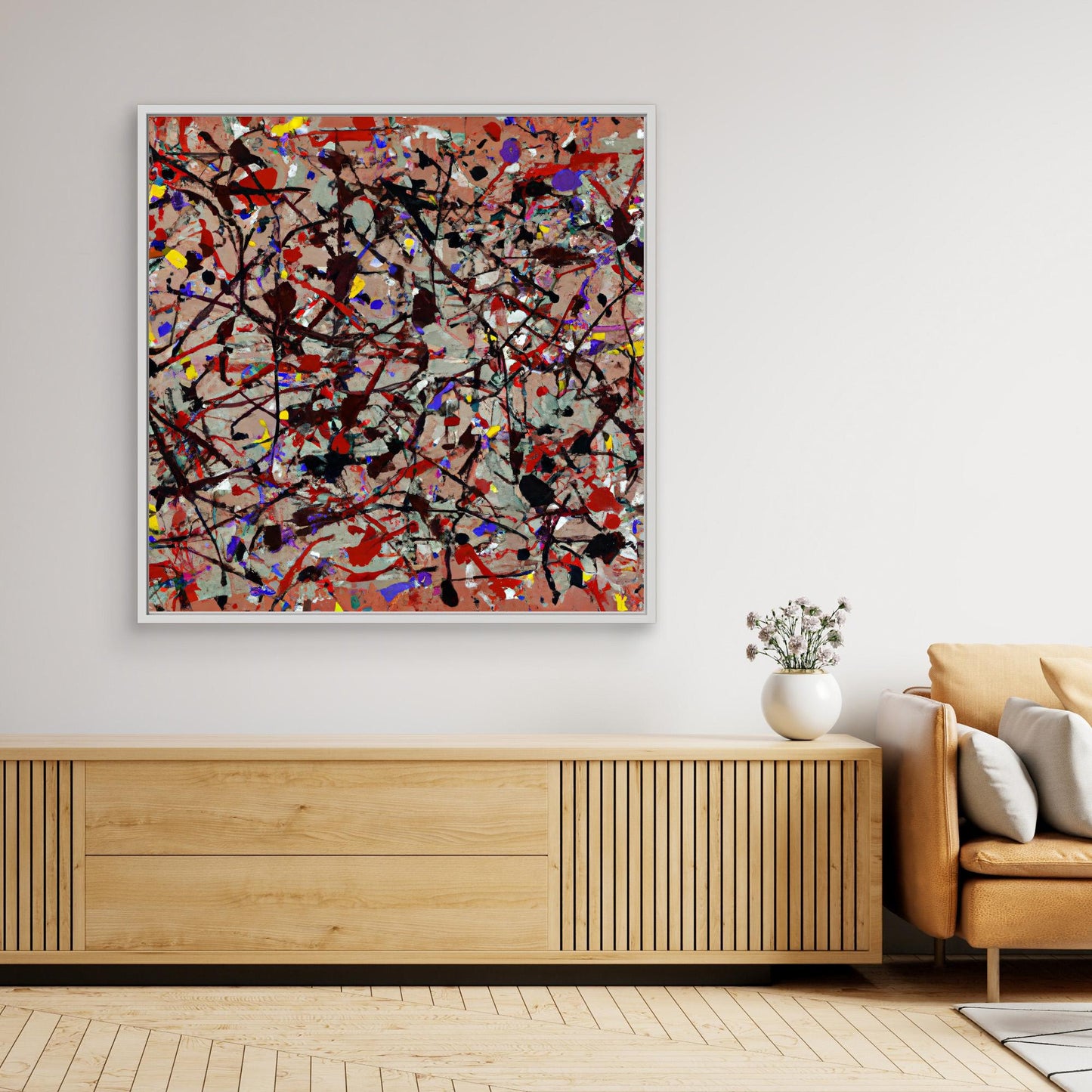 Ethereal Reflections - Action Painting Style Art Print