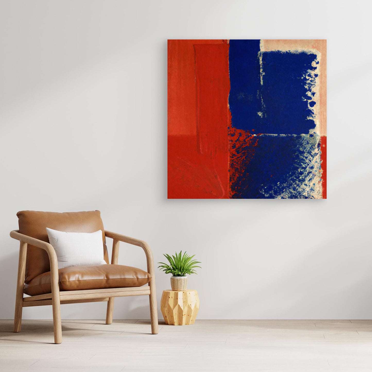 Chromatic Swirl — Expressive, Colorfield Style Fine Art Print on Canvas