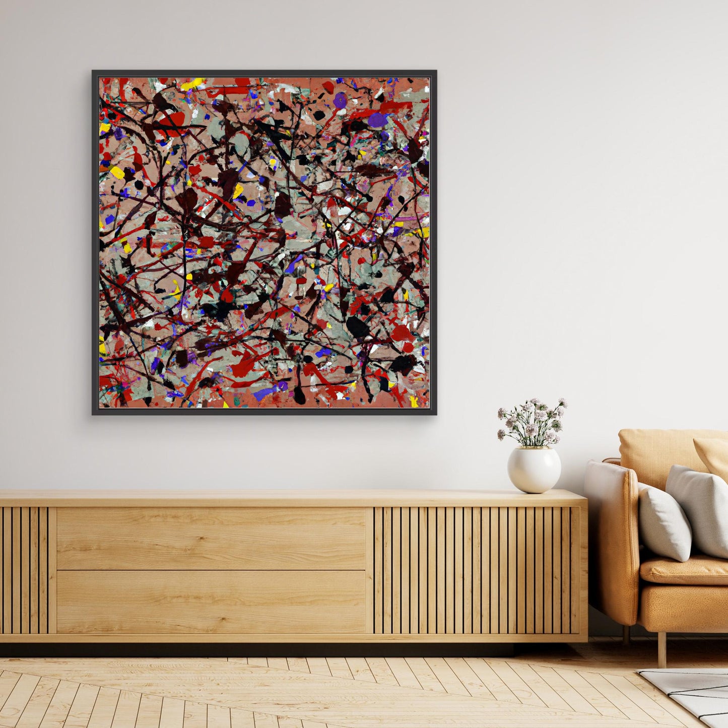 Ethereal Reflections - Action Painting Style Art Print