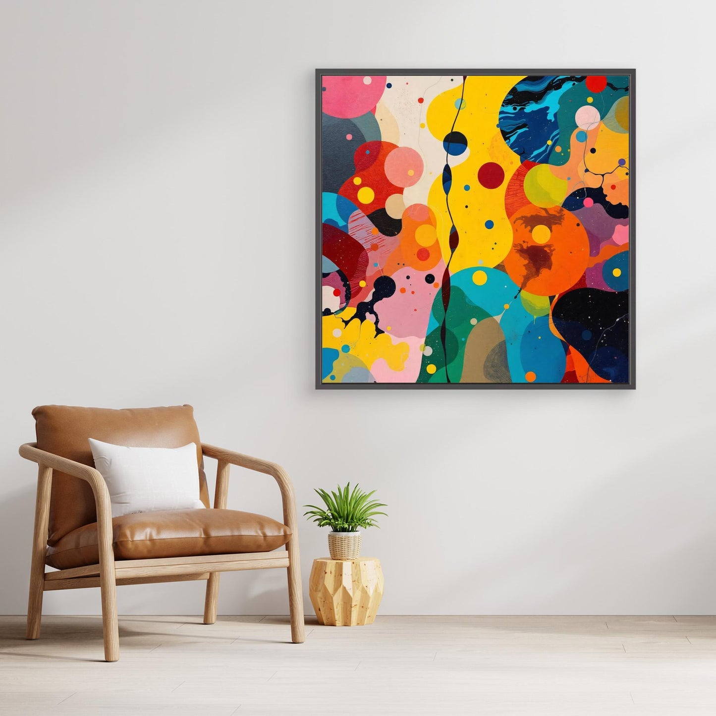 Chromatic Orbits — Biomorphic Cosmic Fine Abstract Print