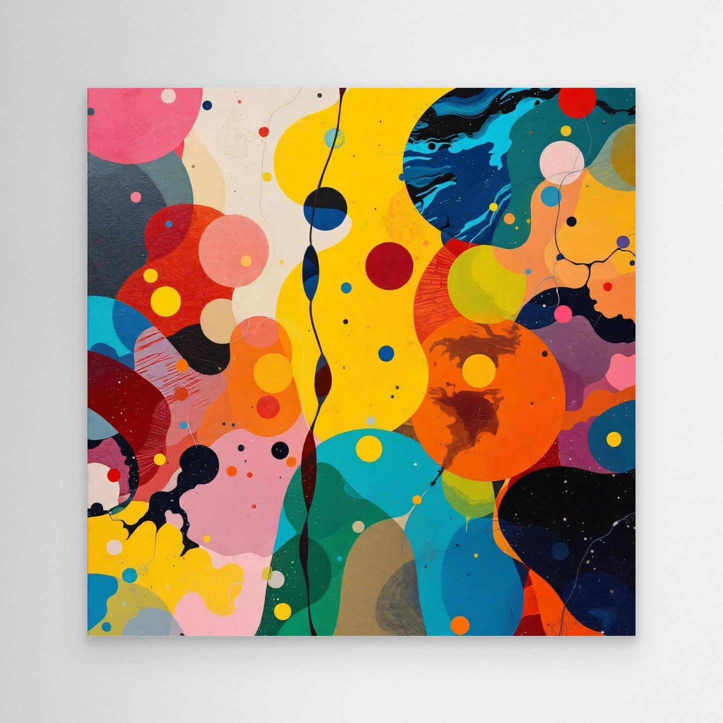 Chromatic Orbits — Biomorphic Cosmic Fine Abstract Print
