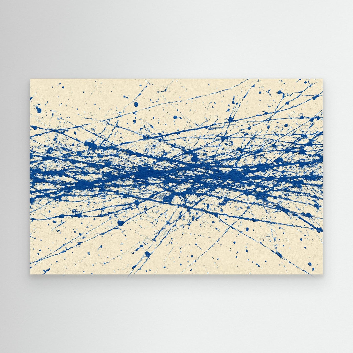 Cobalt Crosswind - Linear Action Painting Art Print