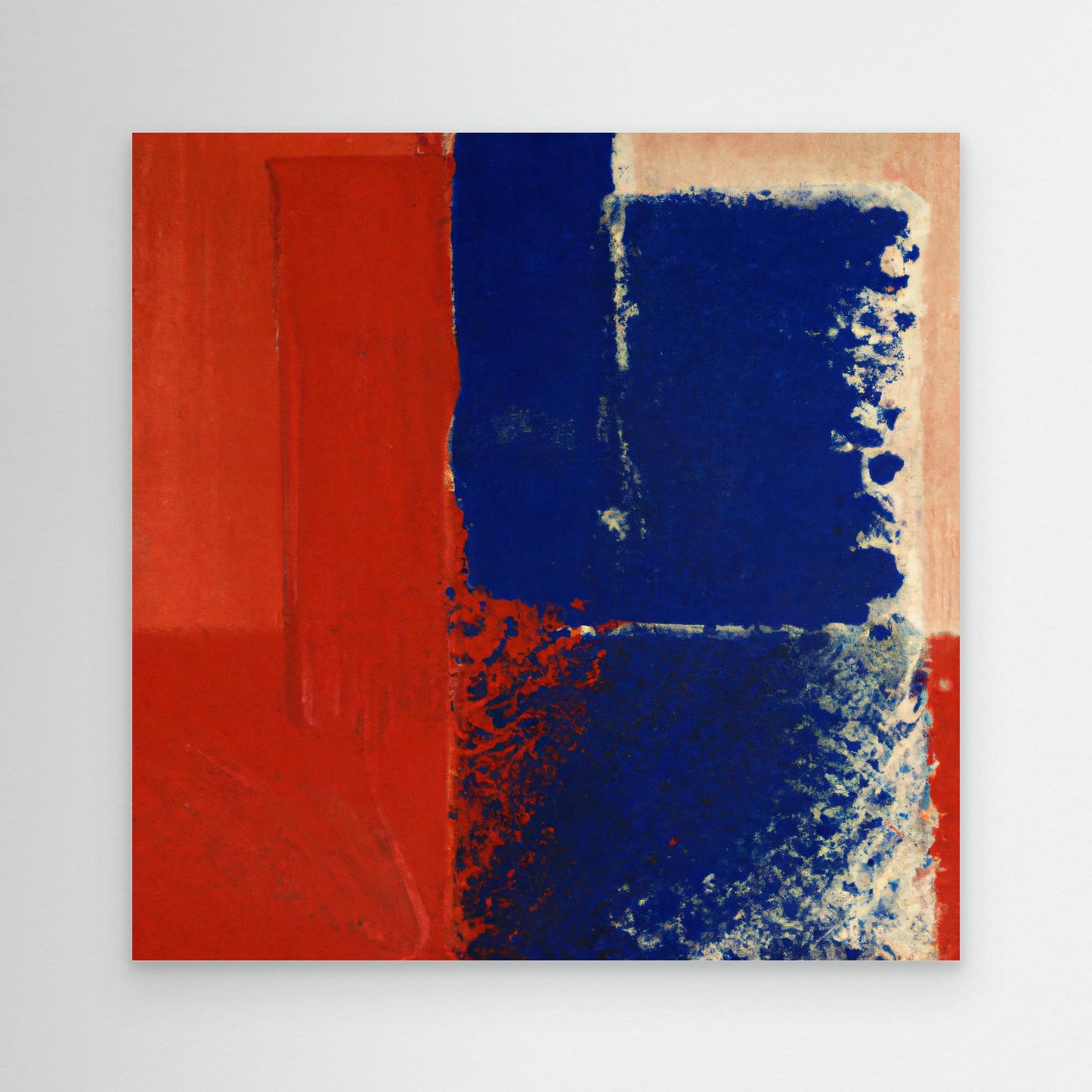 Chromatic Swirl — Expressive, Colorfield Style Fine Art Print on Canvas