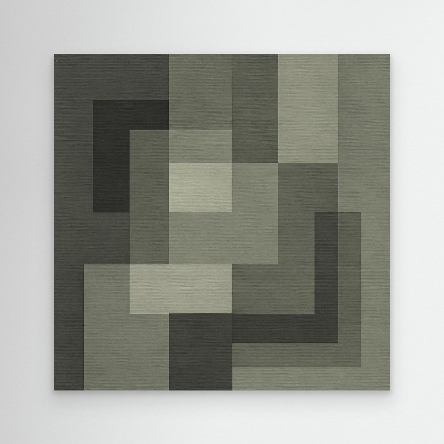 Graphite Interlock - Monochrome Geometric Composition
