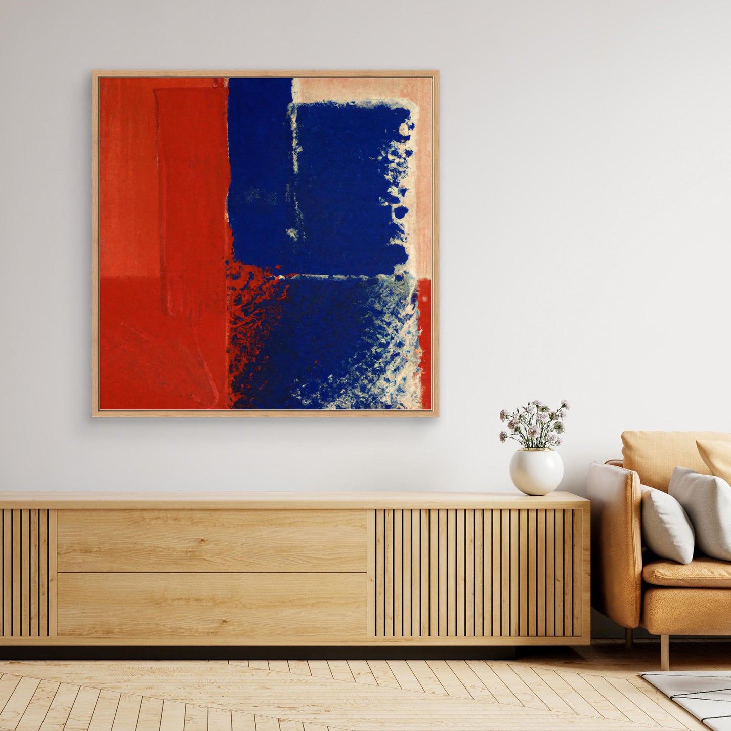 Chromatic Swirl — Expressive, Colorfield Style Fine Art Print on Canvas