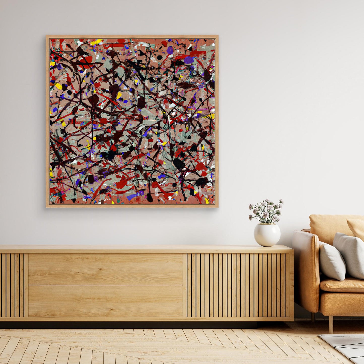 Ethereal Reflections - Action Painting Style Art Print