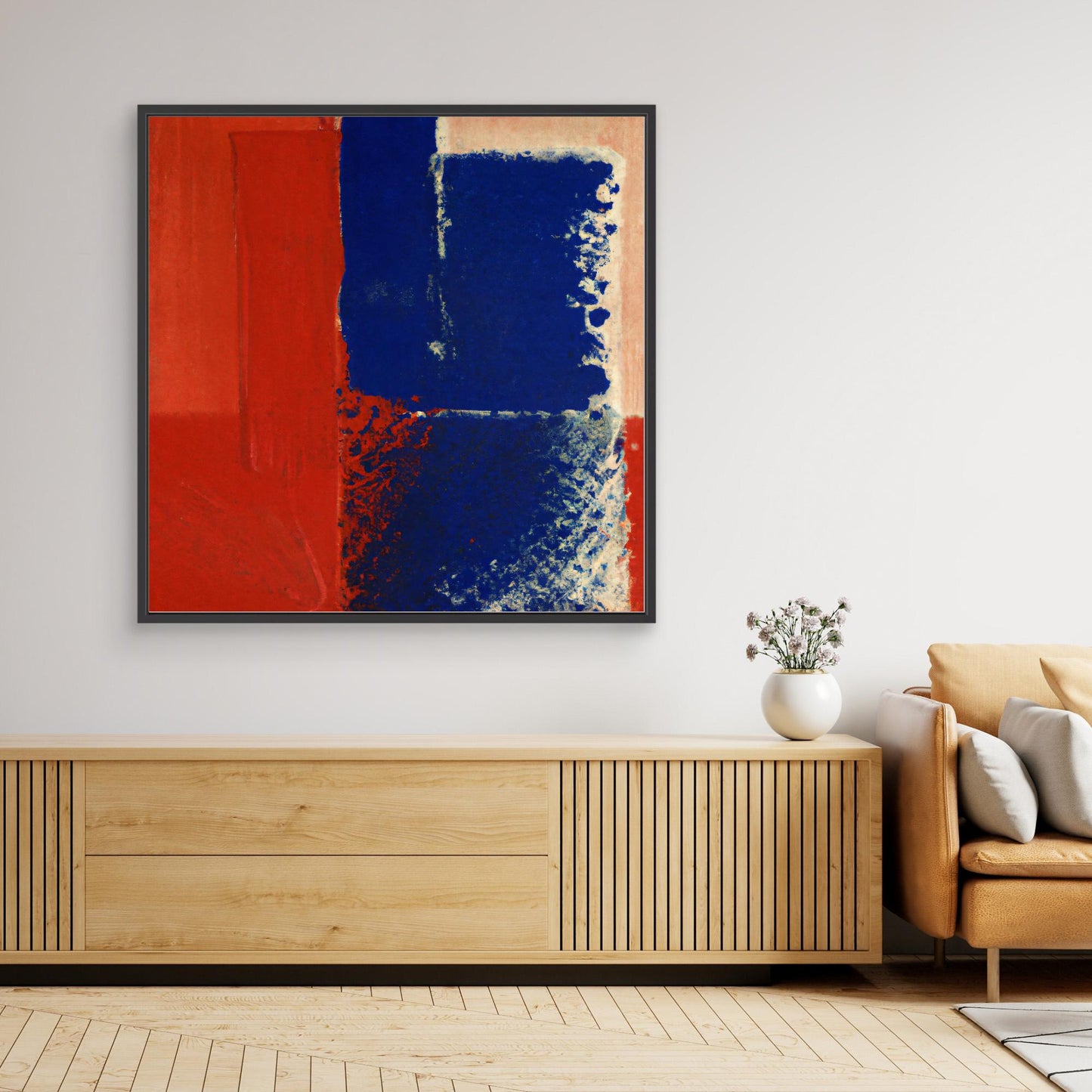 Chromatic Swirl — Expressive, Colorfield Style Fine Art Print on Canvas