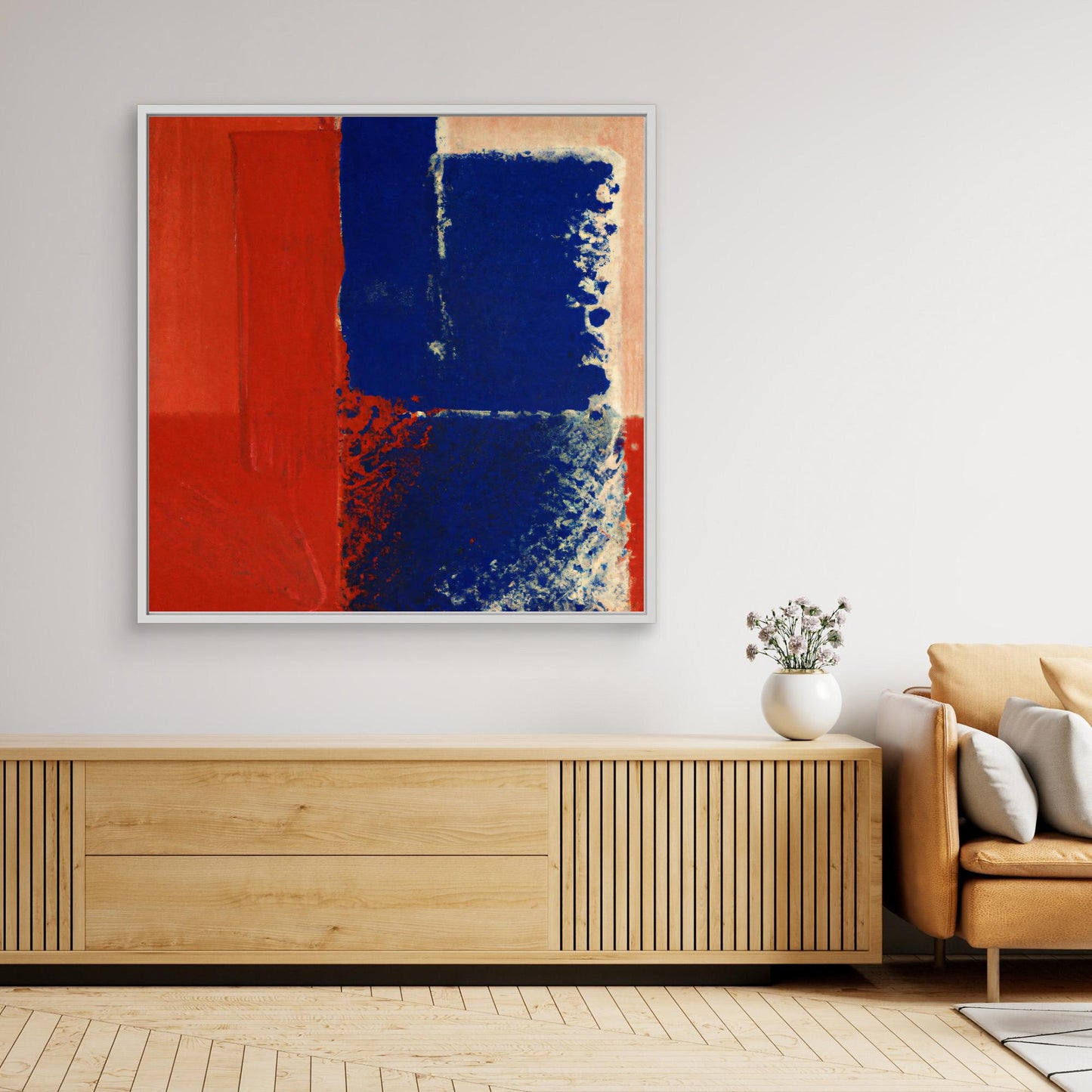 Chromatic Swirl — Expressive, Colorfield Style Fine Art Print on Canvas
