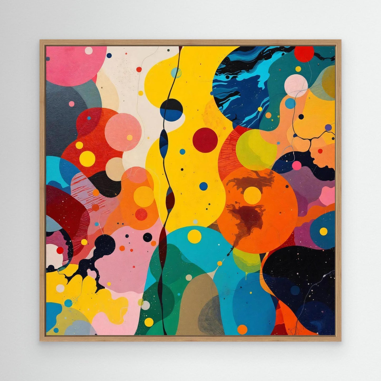 Chromatic Orbits — Biomorphic Cosmic Fine Abstract Print
