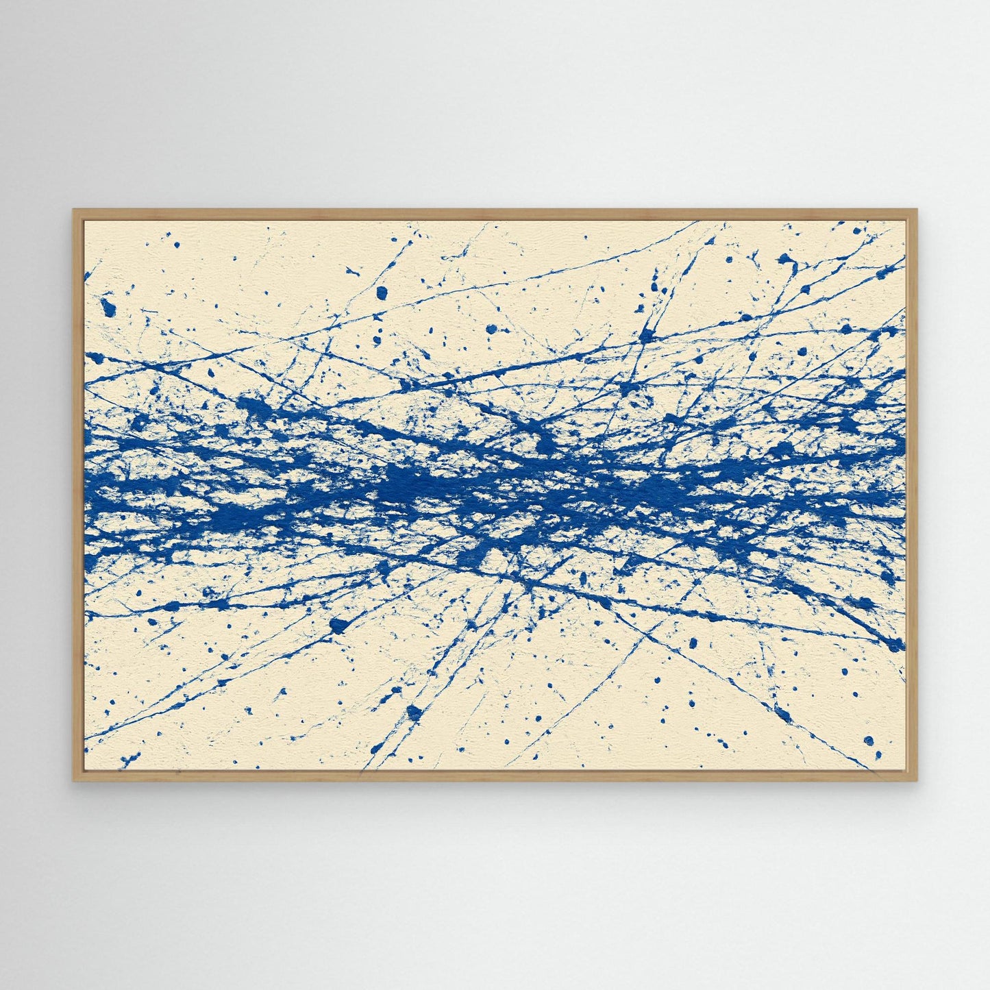 Cobalt Crosswind - Linear Action Painting Art Print