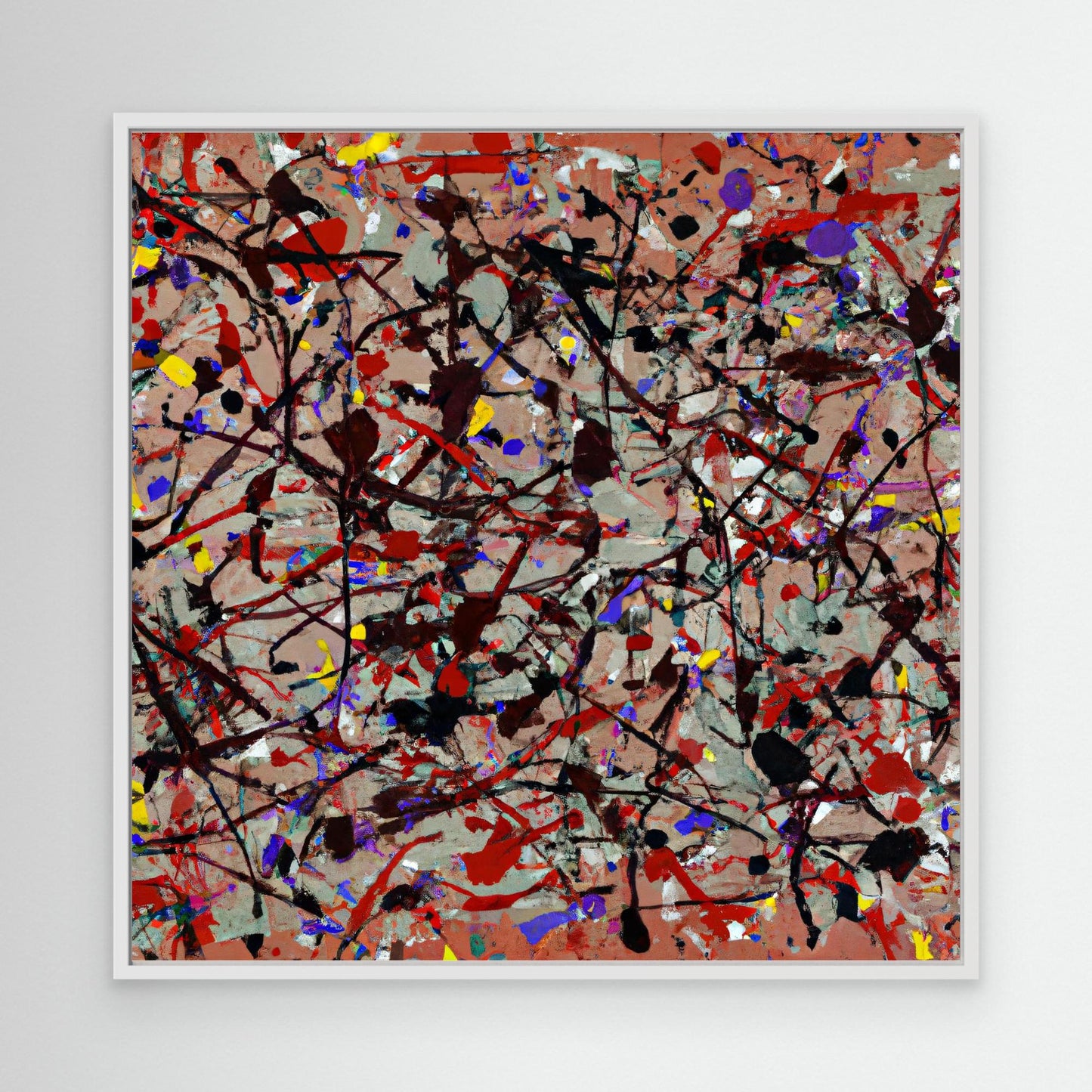 Ethereal Reflections - Action Painting Style Art Print