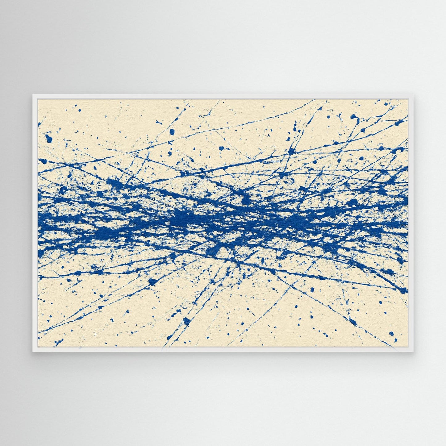 Cobalt Crosswind - Linear Action Painting Art Print