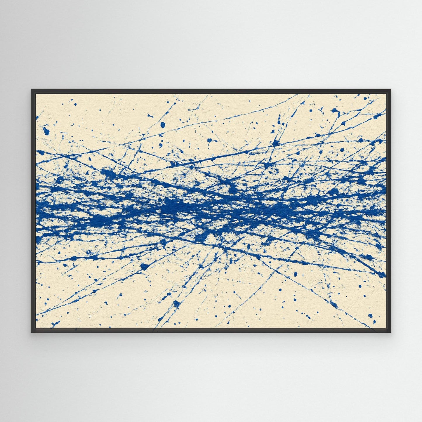 Cobalt Crosswind - Linear Action Painting Art Print