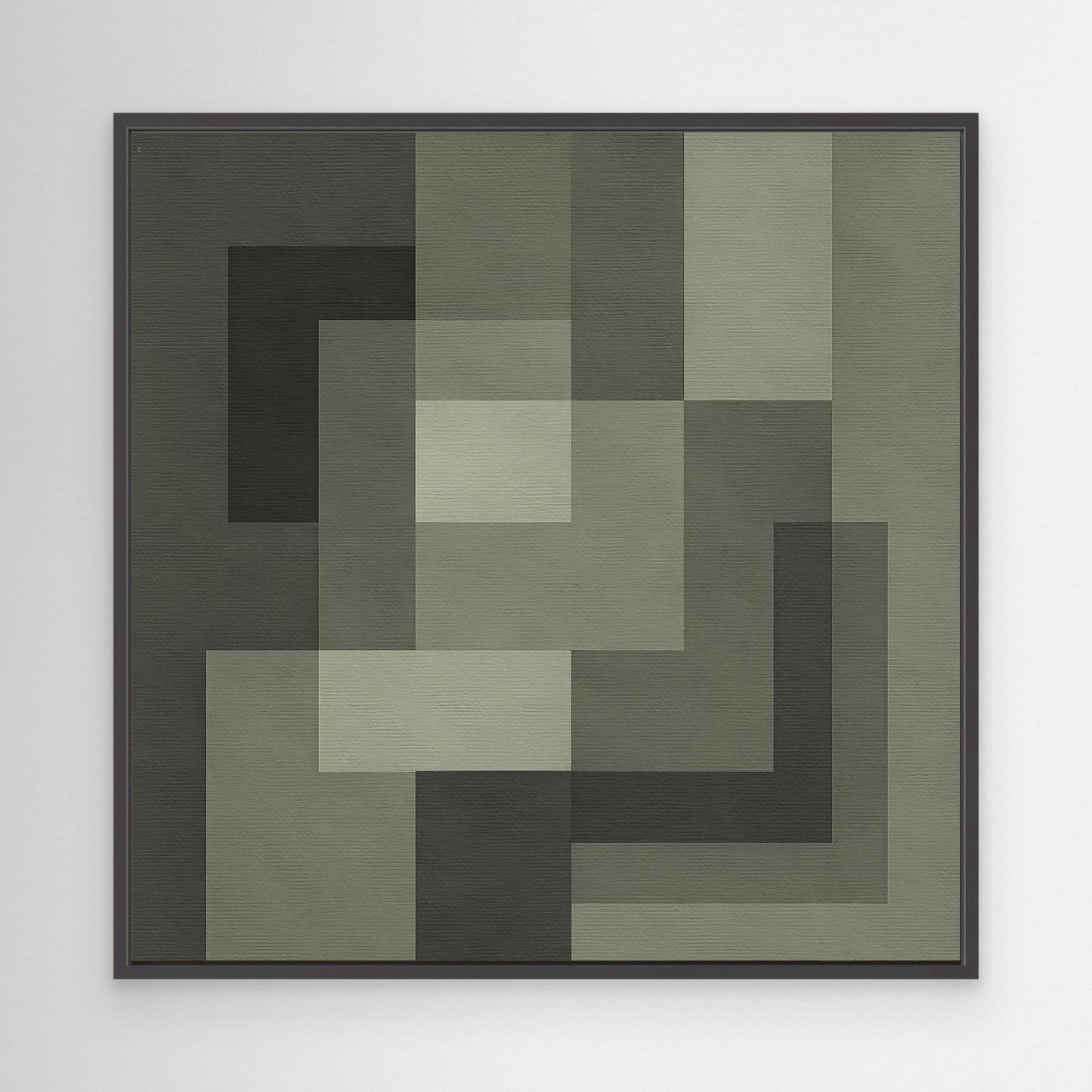 Graphite Interlock - Monochrome Geometric Composition