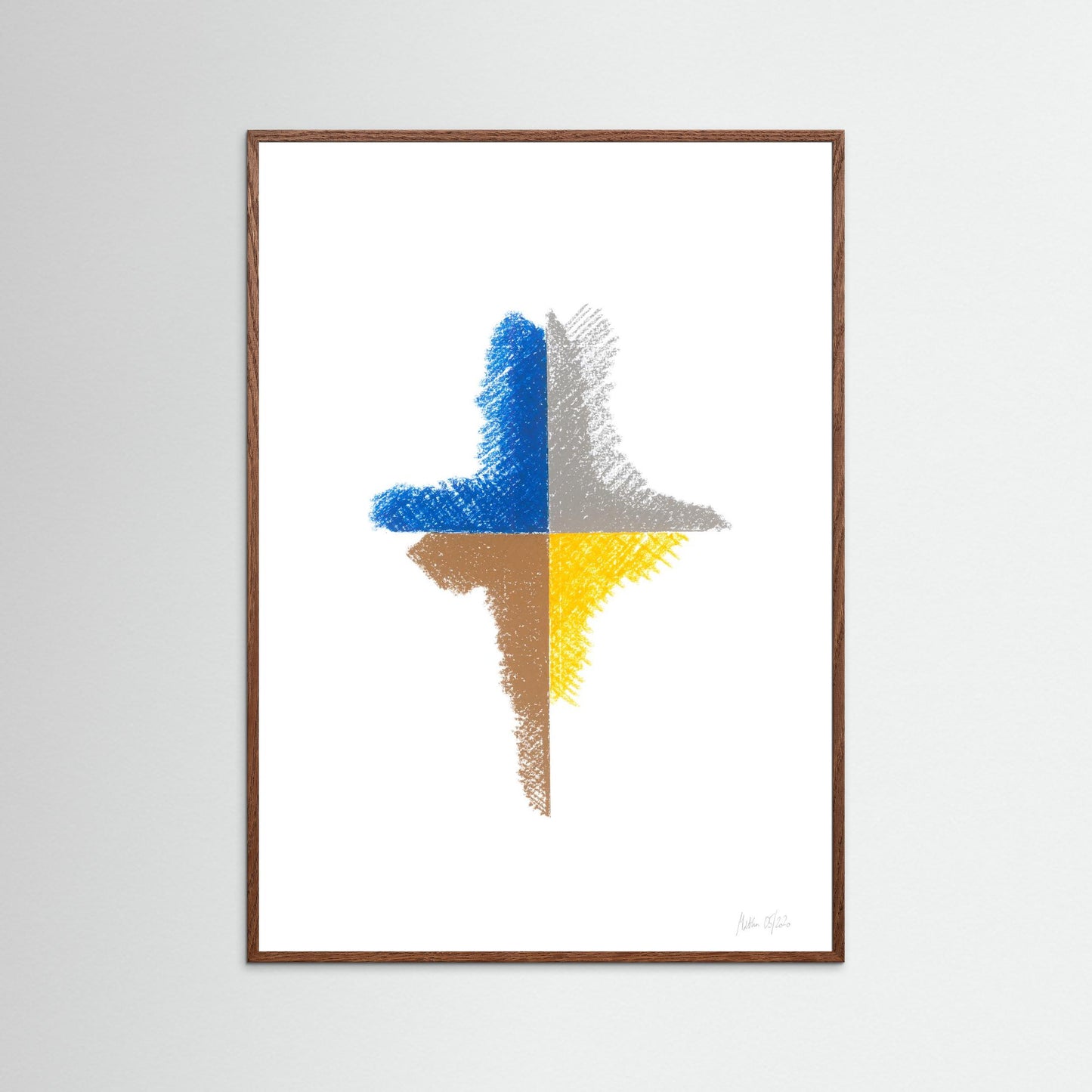 Cardinal Points - A signature geometric abstraction work with fragments gestures