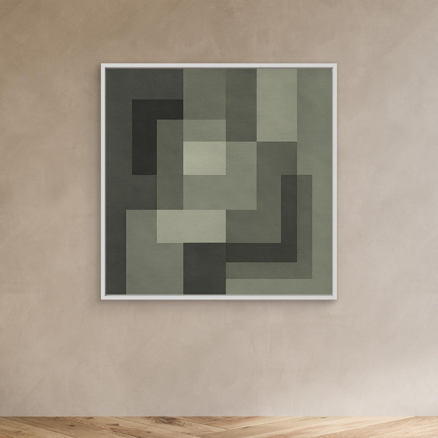 Graphite Interlock - Monochrome Geometric Composition