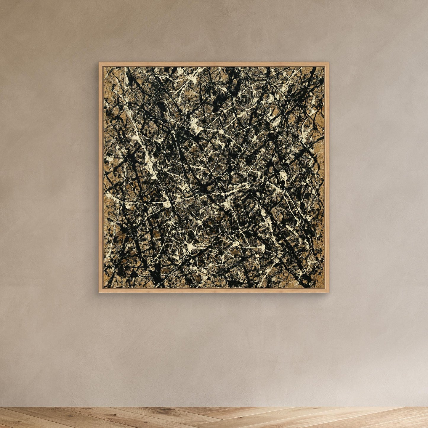 Strata Weave - Earthen Action Painting Style
