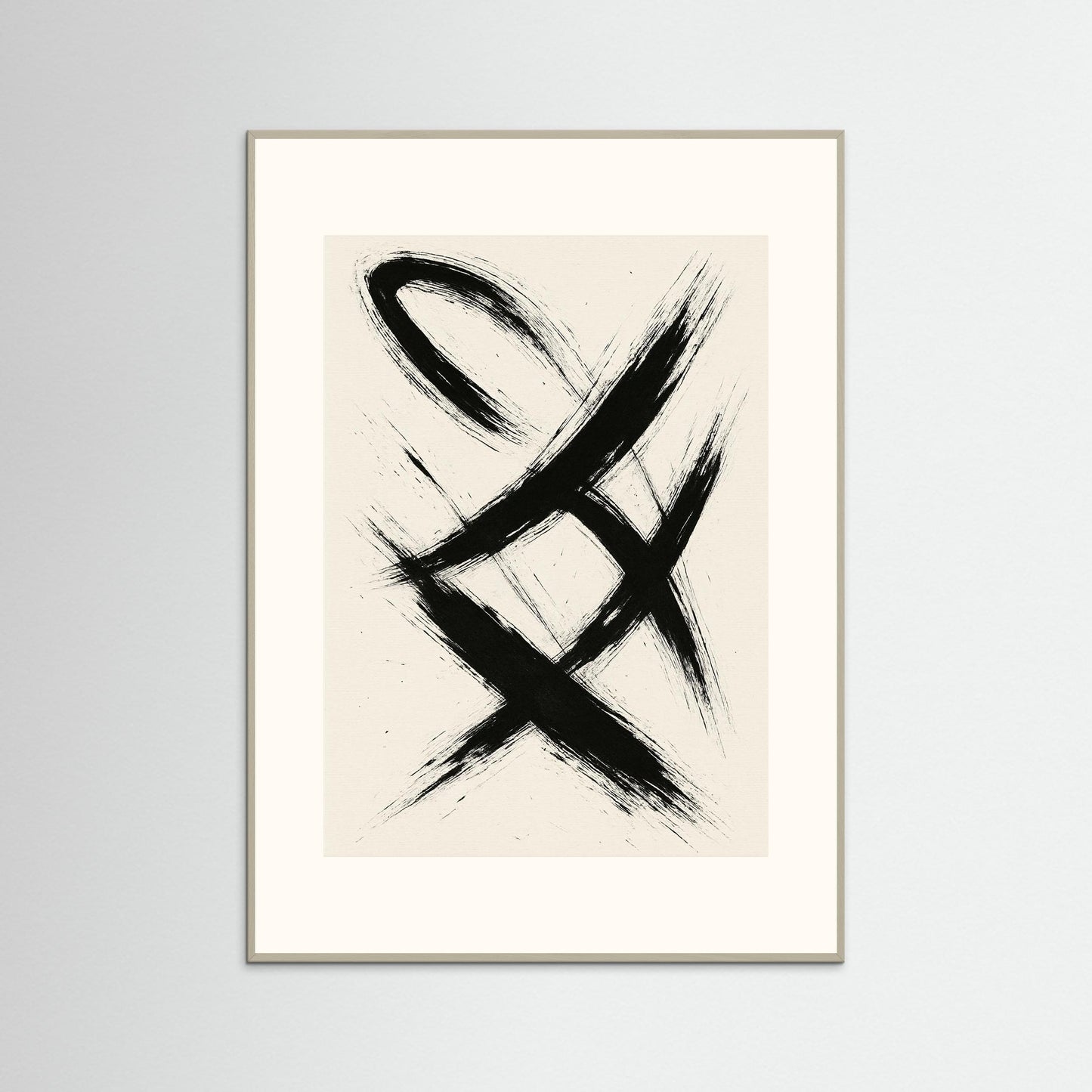 Ink Surge — Gestural Monochrome Art Print