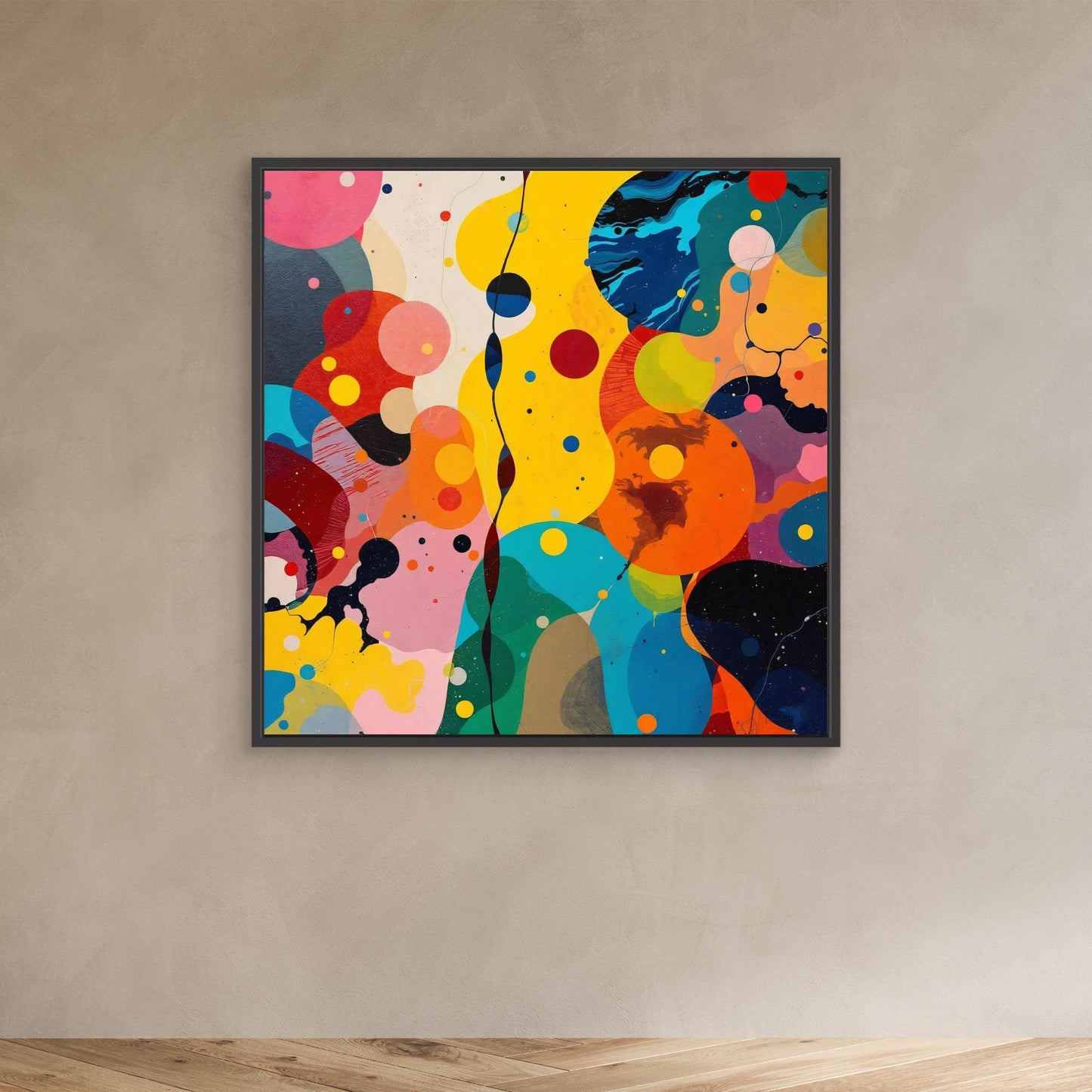 Chromatic Orbits — Biomorphic Cosmic Fine Abstract Print