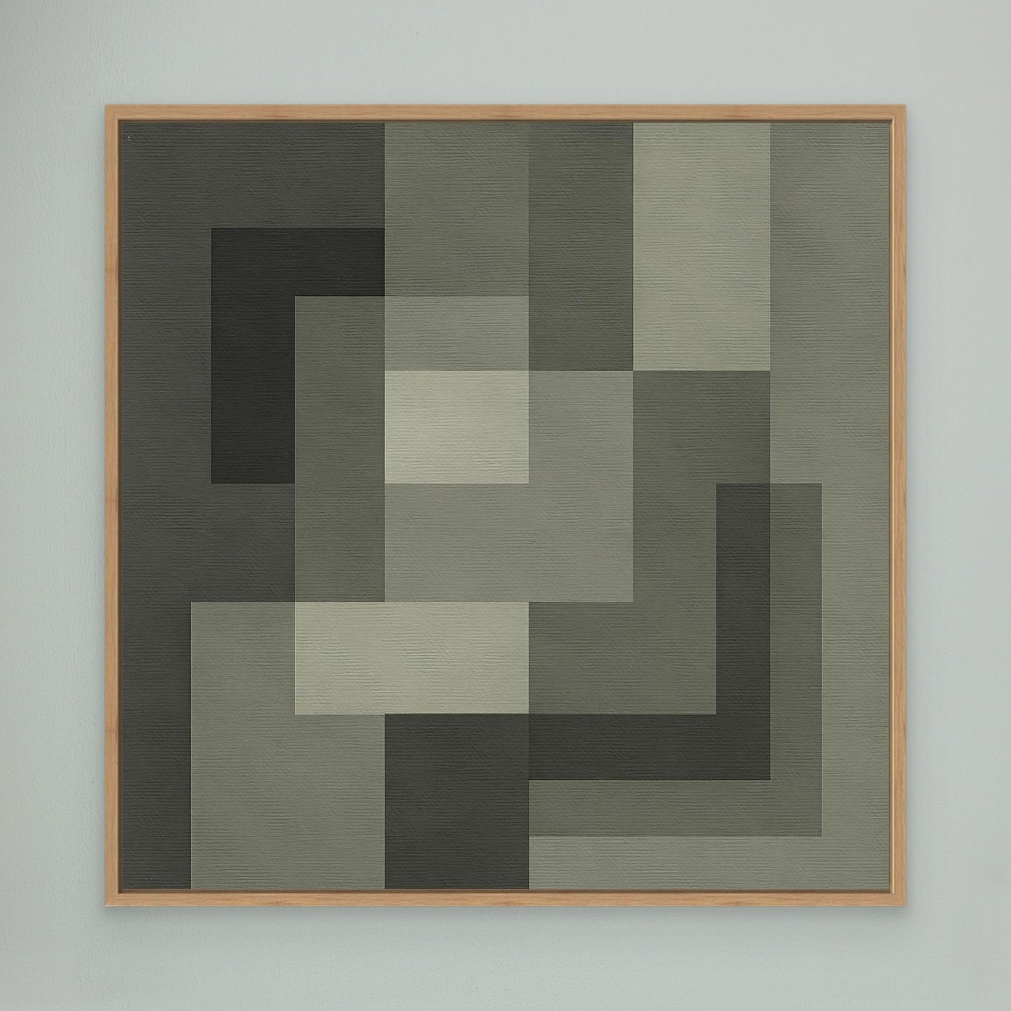 Graphite Interlock - Monochrome Geometric Composition