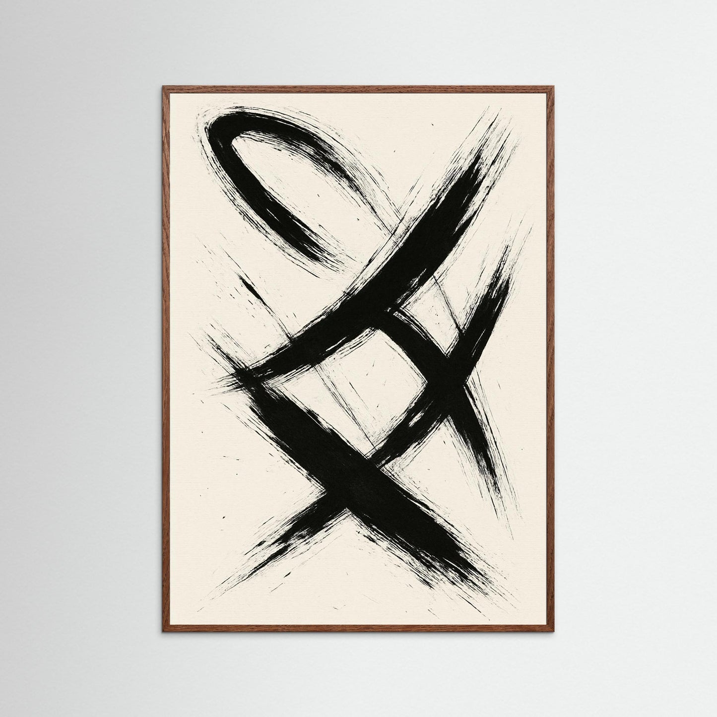 Ink Surge — Gestural Monochrome Art Print