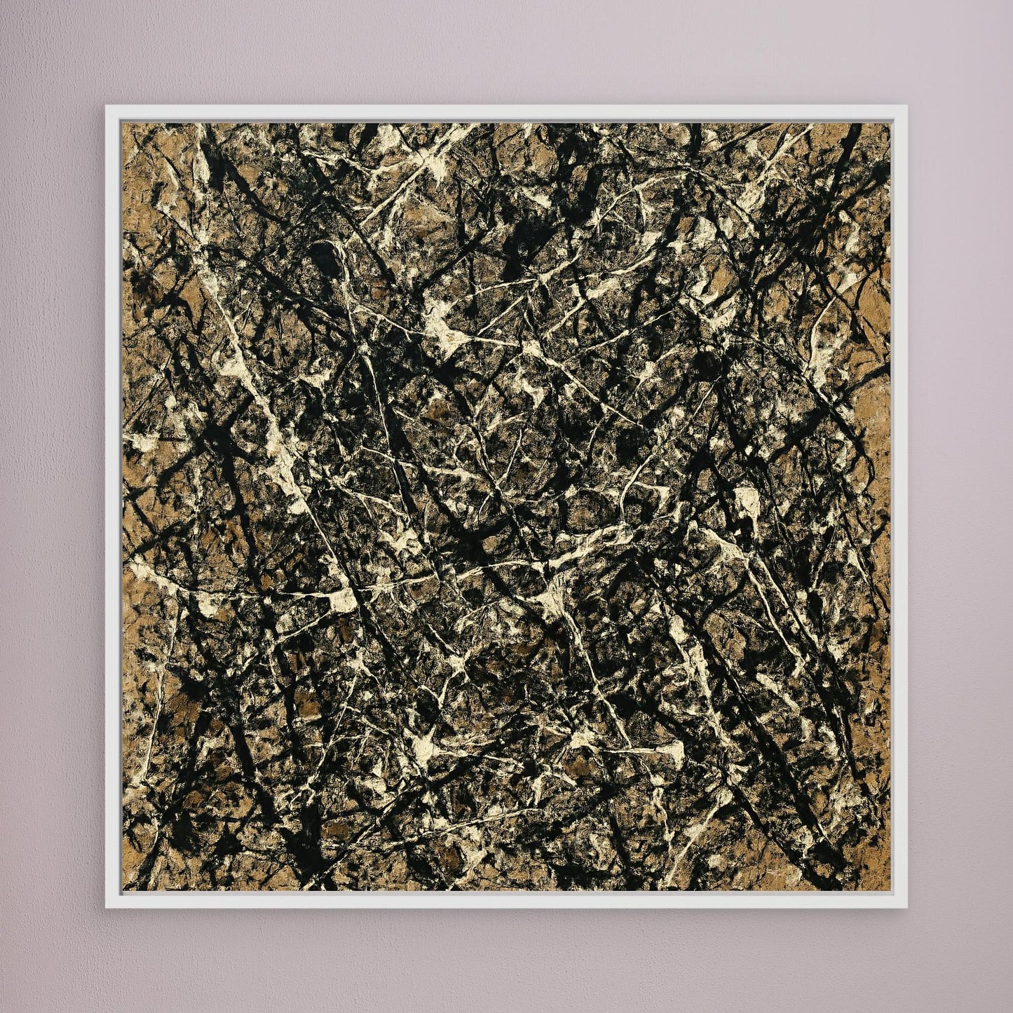 Strata Weave - Earthen Action Painting Style