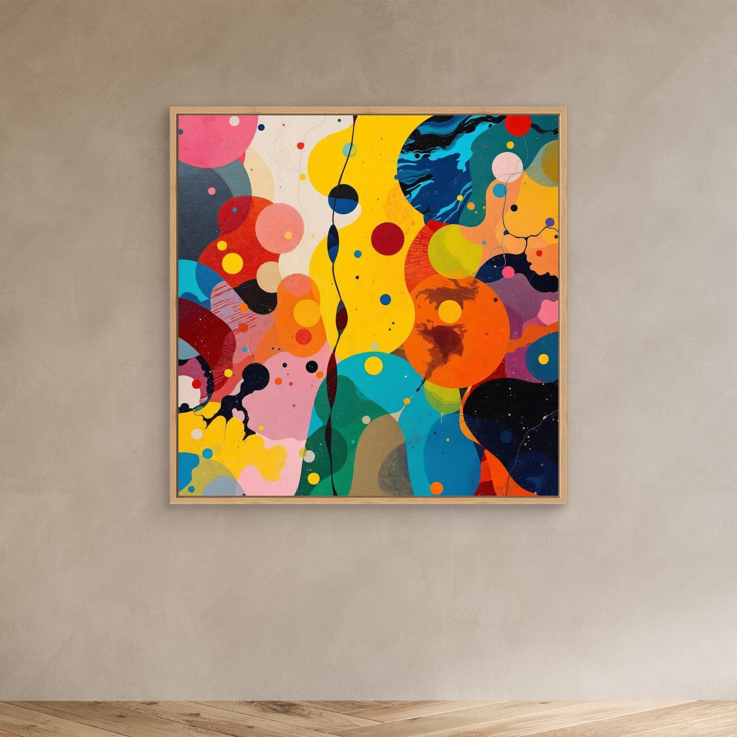 Chromatic Orbits — Biomorphic Cosmic Fine Abstract Print