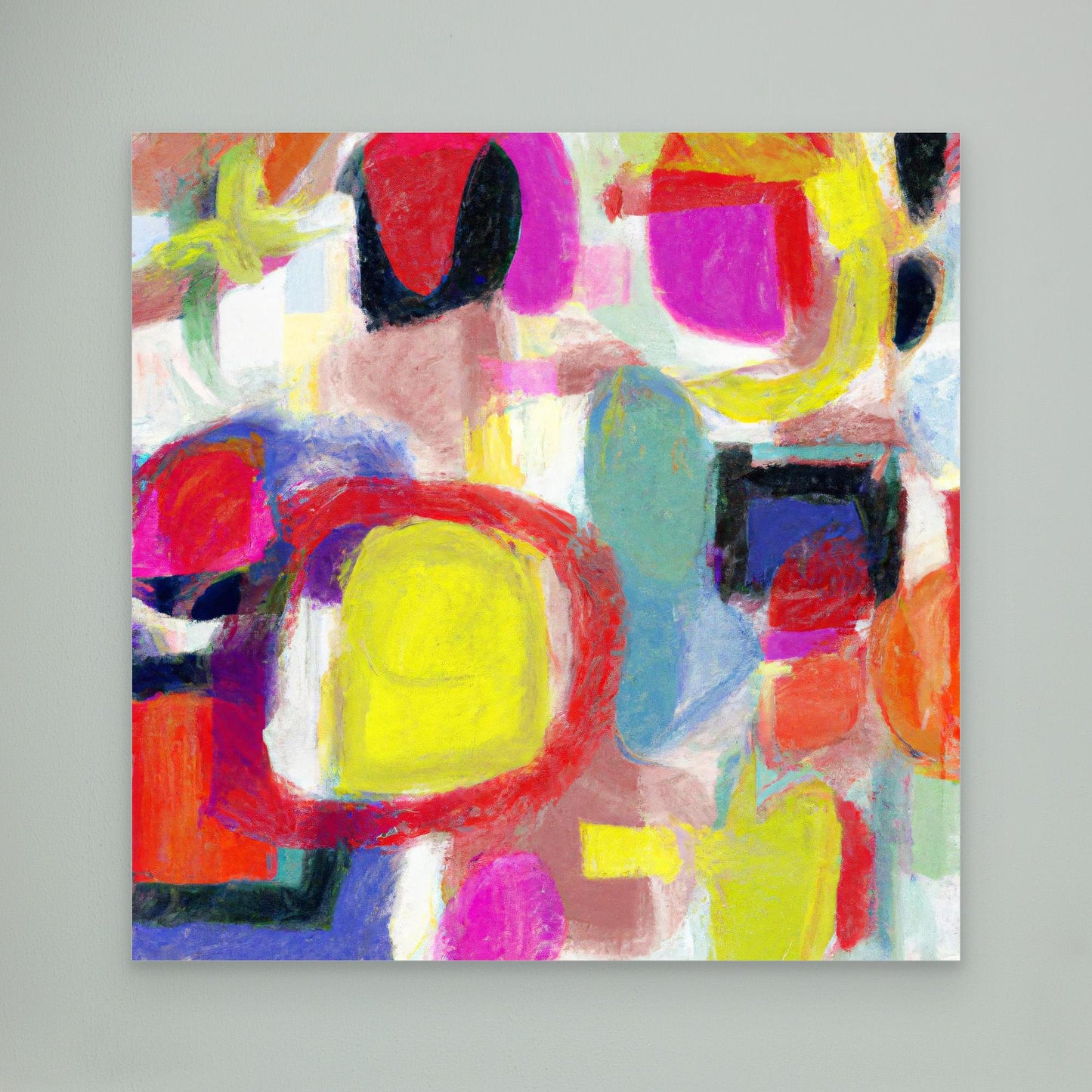 Vivid Chorus - Gestural Color Abstract Art Print
