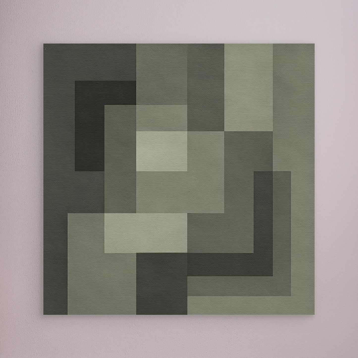 Graphite Interlock - Monochrome Geometric Composition