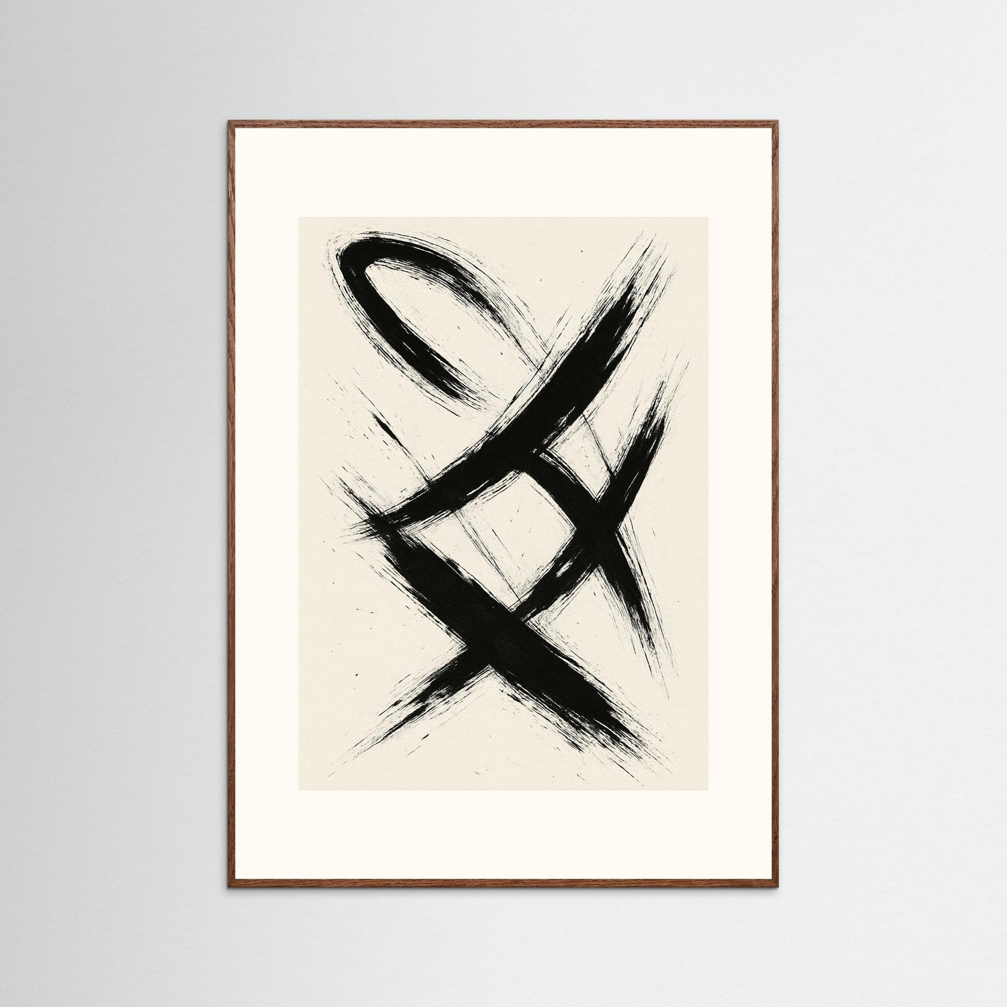 Ink Surge — Gestural Monochrome Art Print