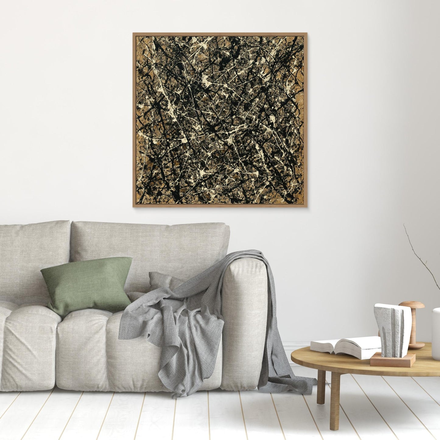Strata Weave - Earthen Action Painting Style