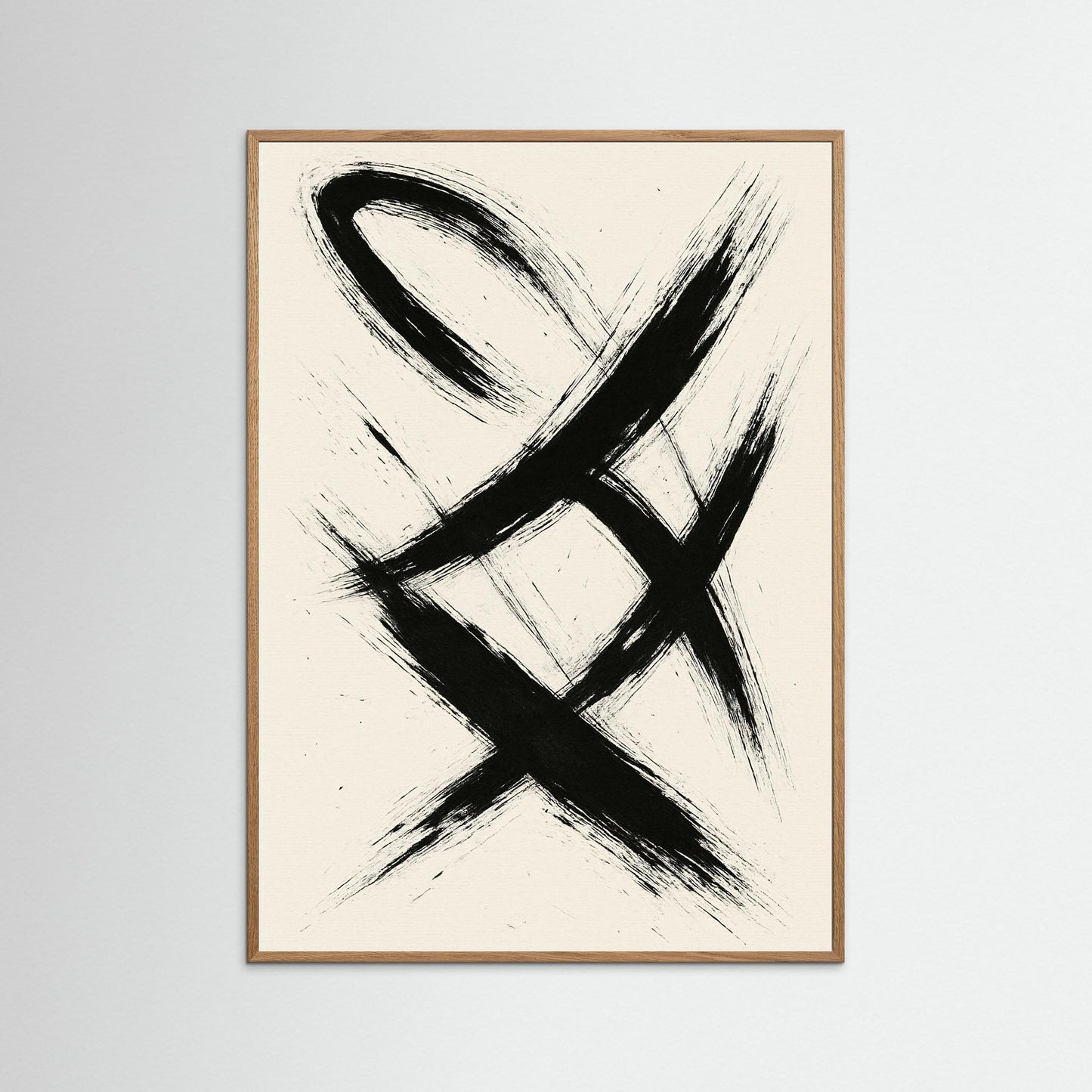 Ink Surge — Gestural Monochrome Art Print